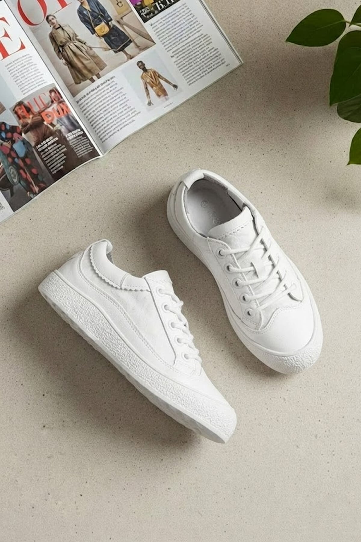Elit YSFLT373 Kadın Klasik Sneaker Beyaz
