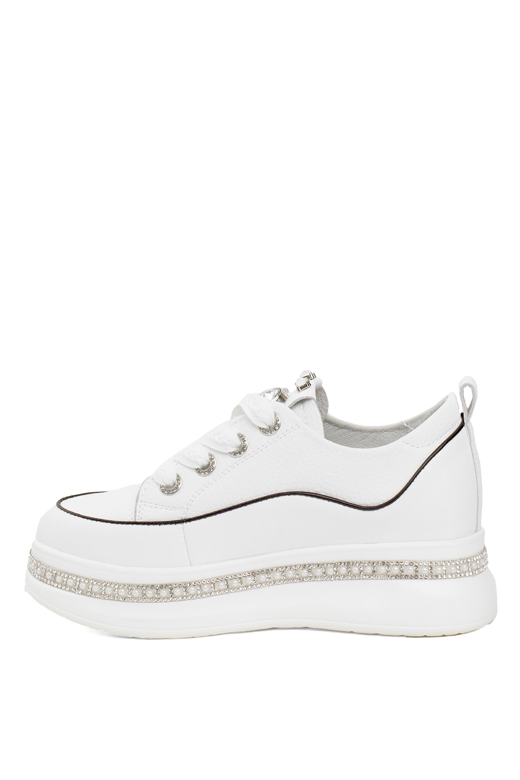 Guja 24K308-1 Kadın Hakiki Deri Kalın Taban Sneaker Beyaz