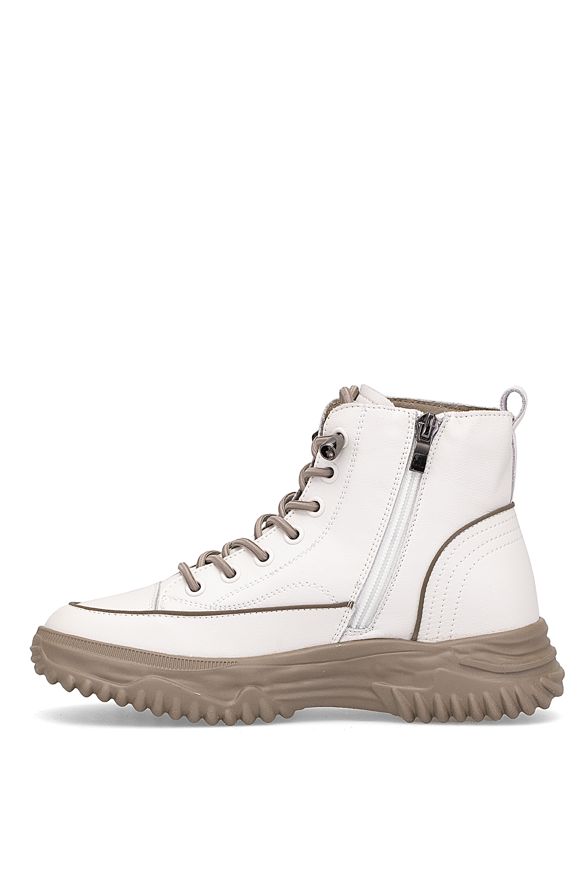 Guja 25K310-13 Kadın Hakiki Deri Sneaker Bot Bej