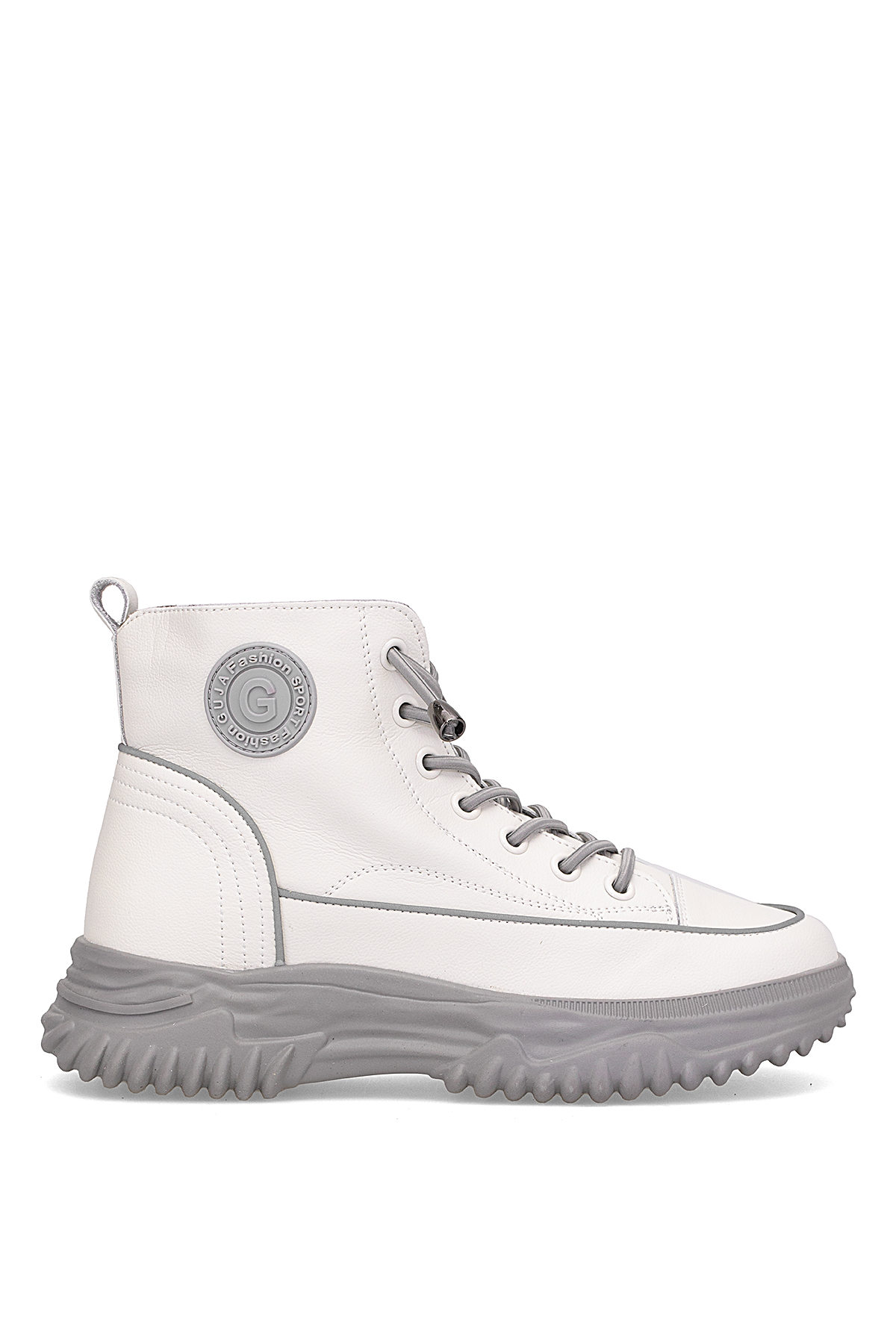 Guja 25K310-13 Kadın Hakiki Deri Sneaker Bot Gri