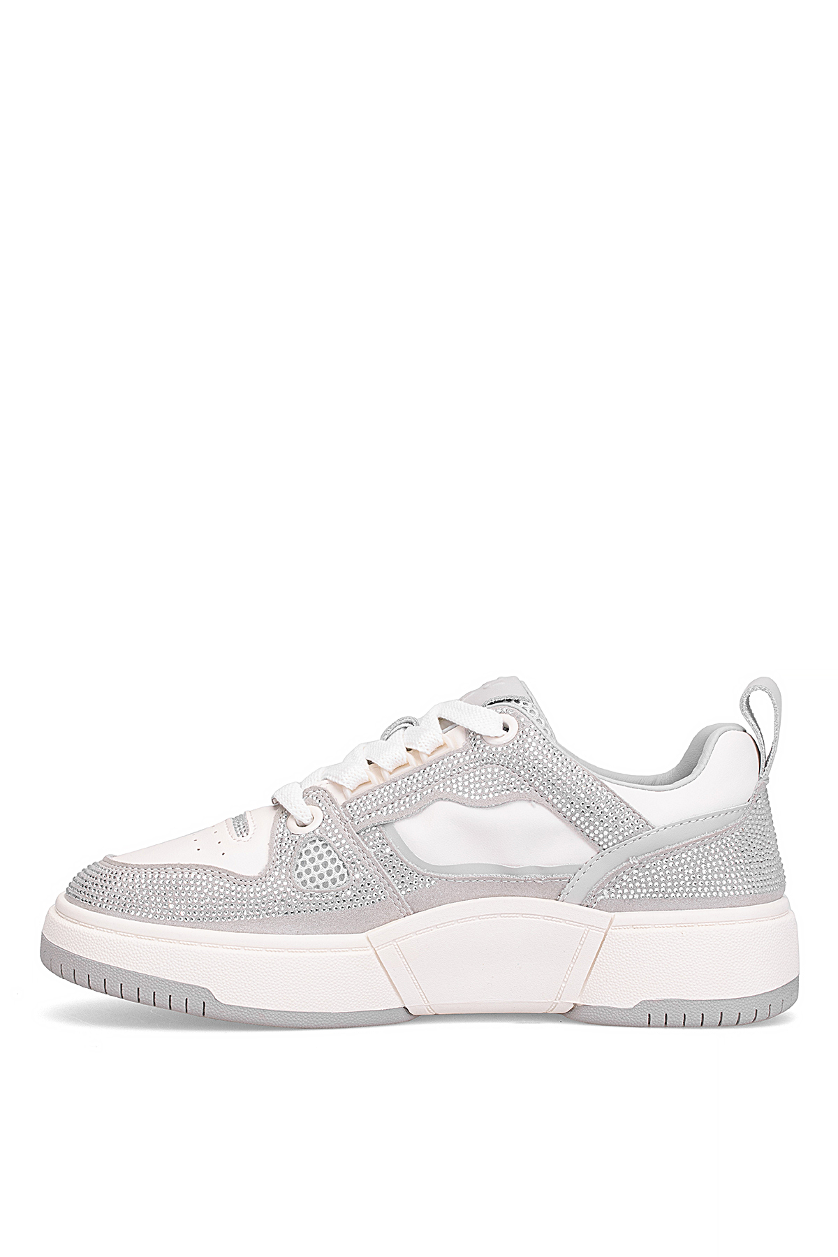 Guja 25K359-4 Kadın Hakiki Deri Klasik Sneaker Gümüş