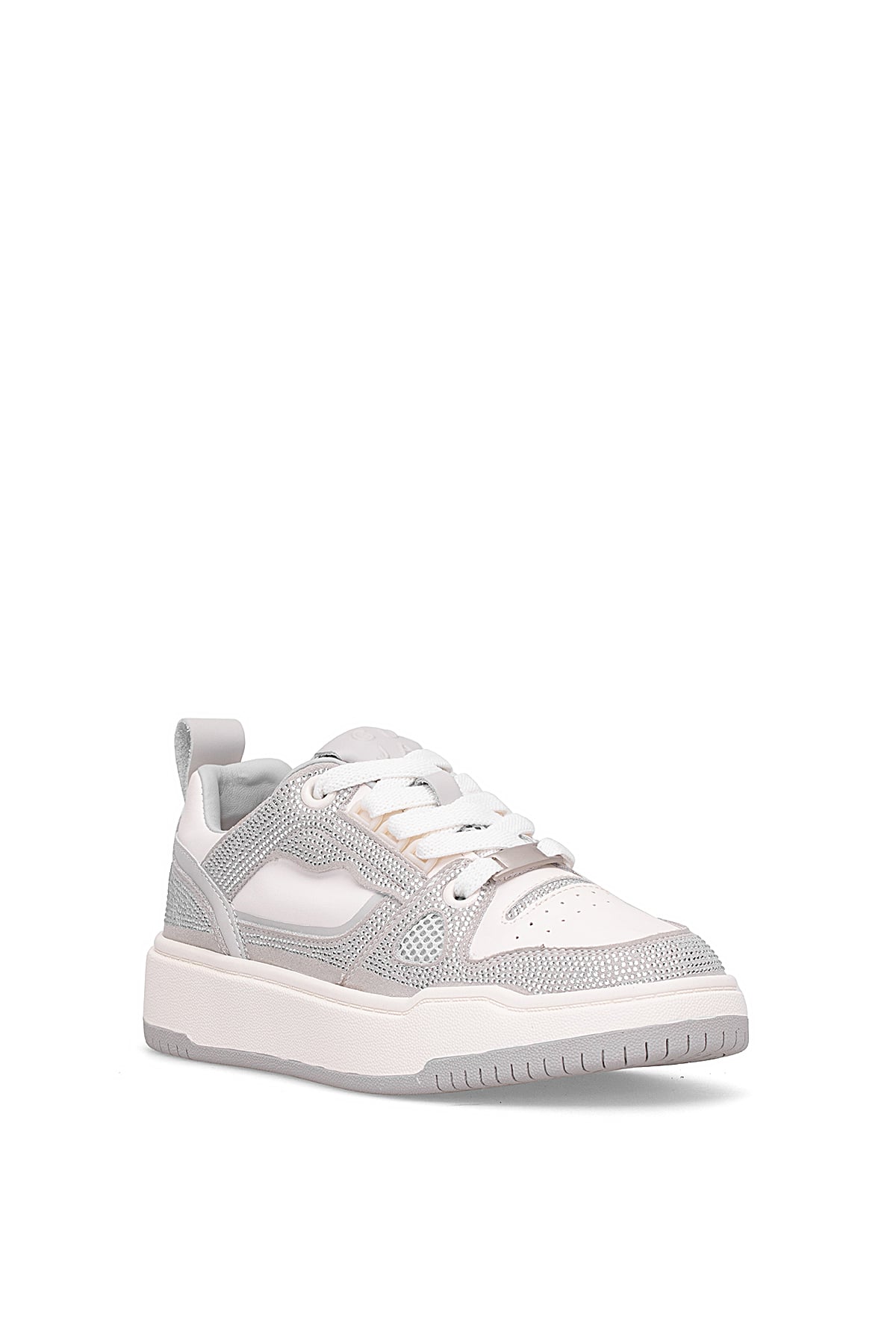 Guja 25K359-4 Kadın Hakiki Deri Klasik Sneaker Gümüş