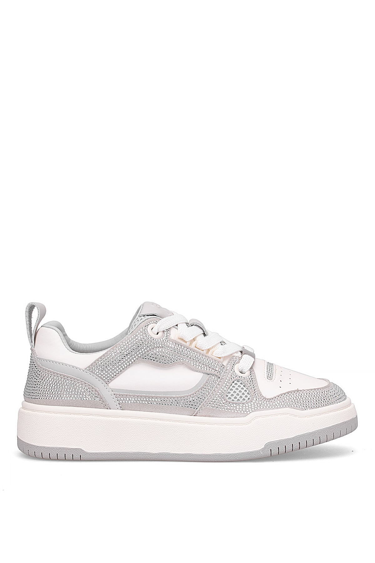 Guja 25K359-4 Kadın Hakiki Deri Klasik Sneaker Gümüş