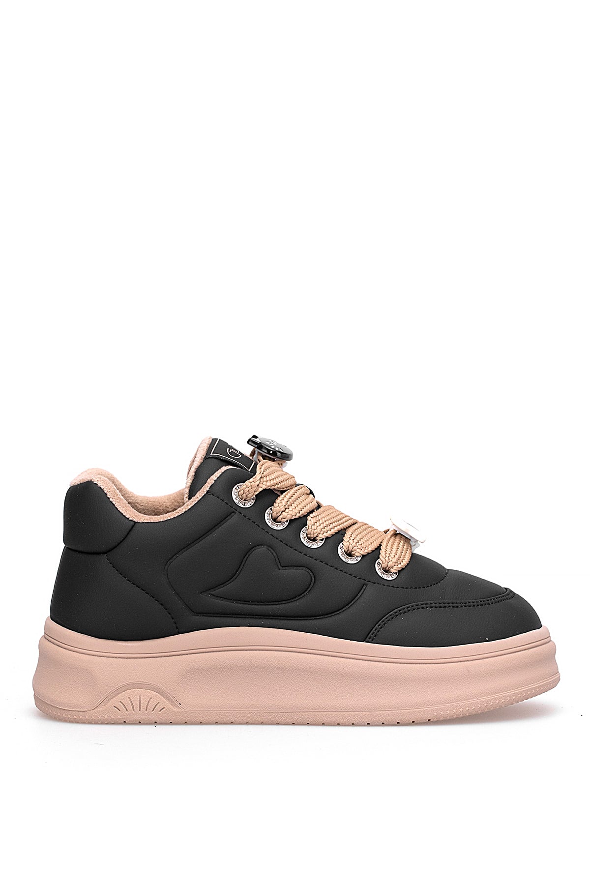 Guja 25K421 Kadın Hakiki Deri Klasik Sneaker Siyah