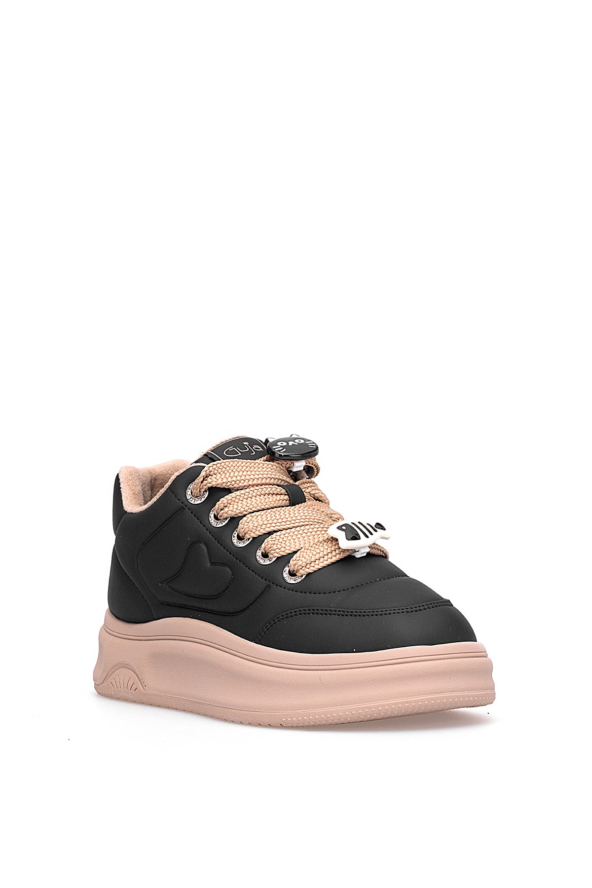 Guja 25K421 Kadın Hakiki Deri Klasik Sneaker Siyah