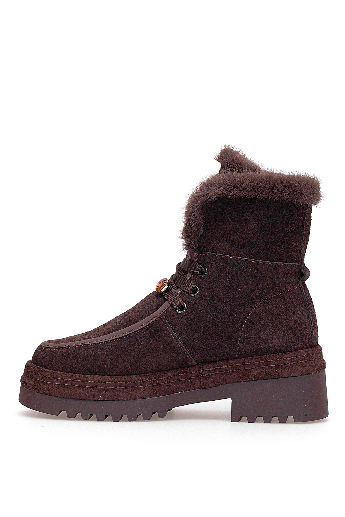 Guja 25K433 Kadın Hakiki Deri Klasik Bot Kahverengi