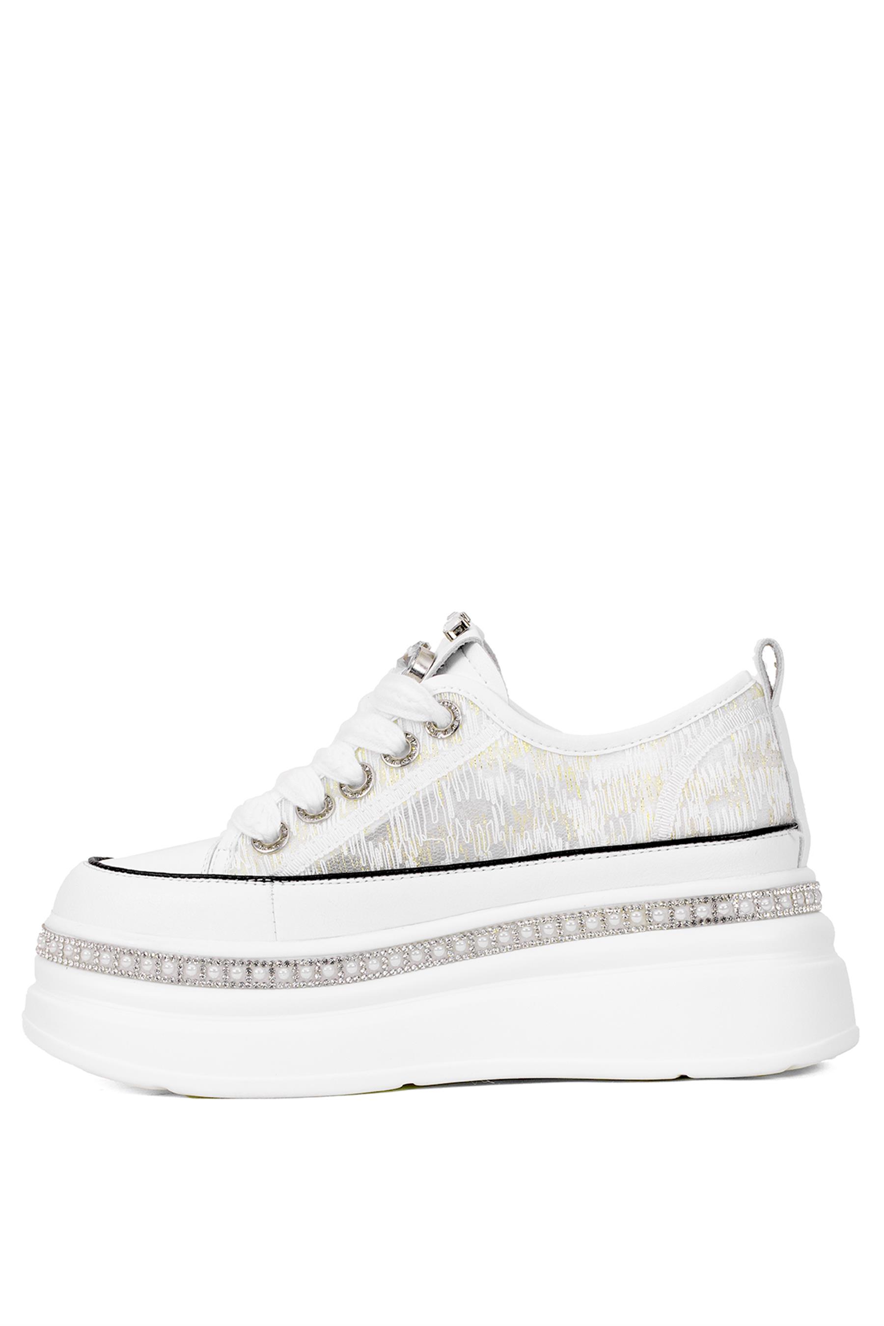 Guja 25Y423-3 Kadın Taşlı Yürüyüş Ayakkabısı Beyaz