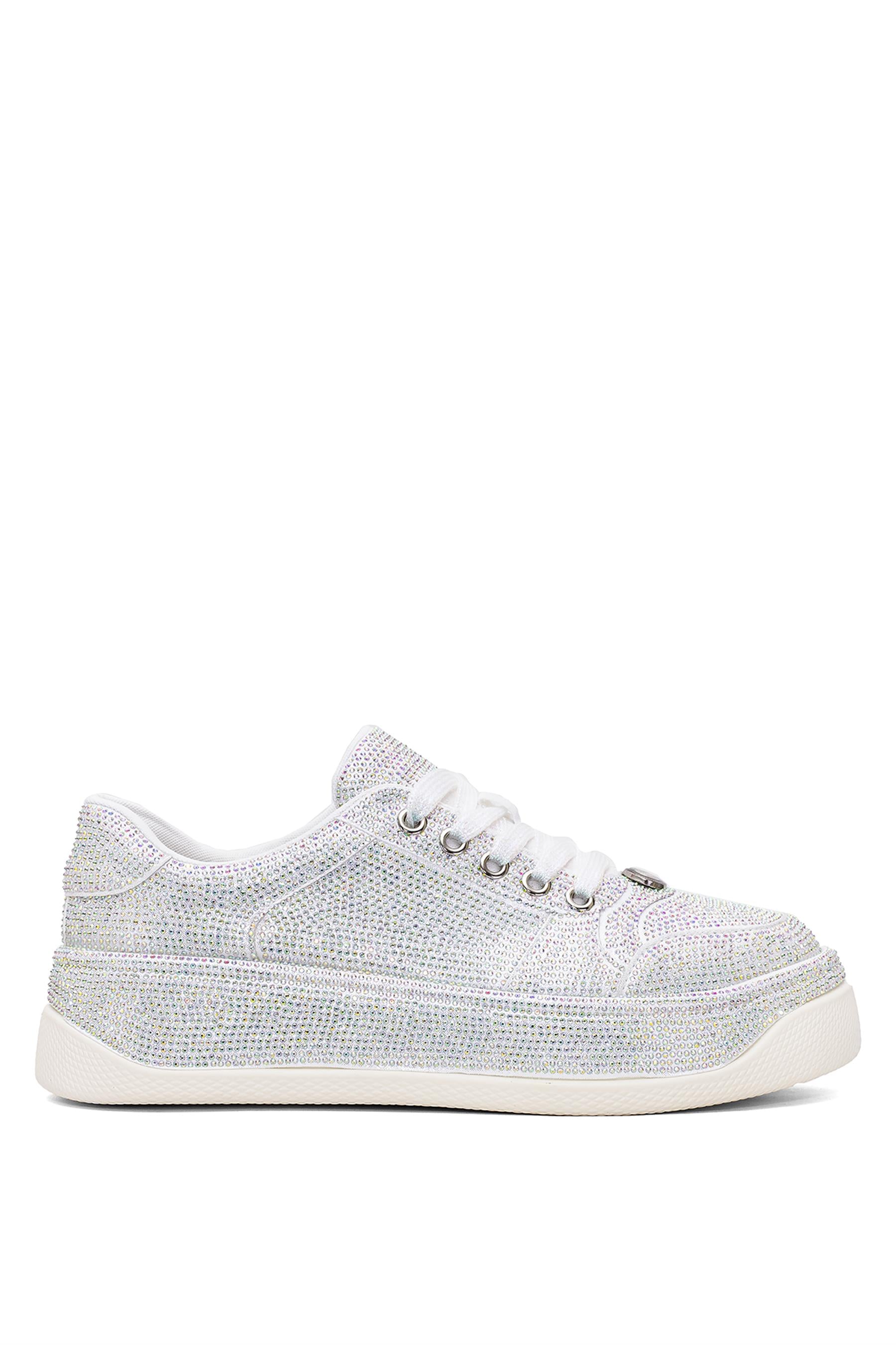 Guja 25Y451-10 Kadın Taşlı Casual Ayakkabı Beyaz