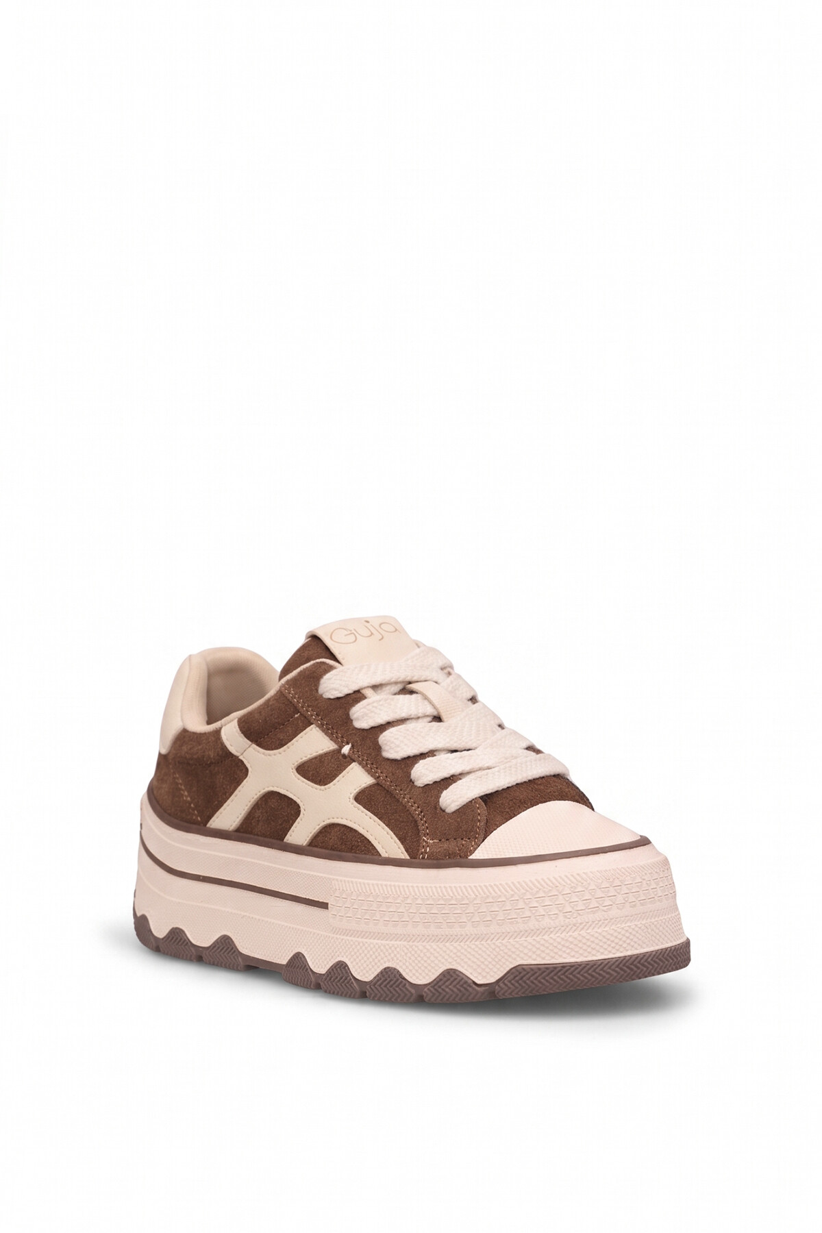Guja 26BLG366 Kadın Hakiki Deri Klasik Sneaker Camel