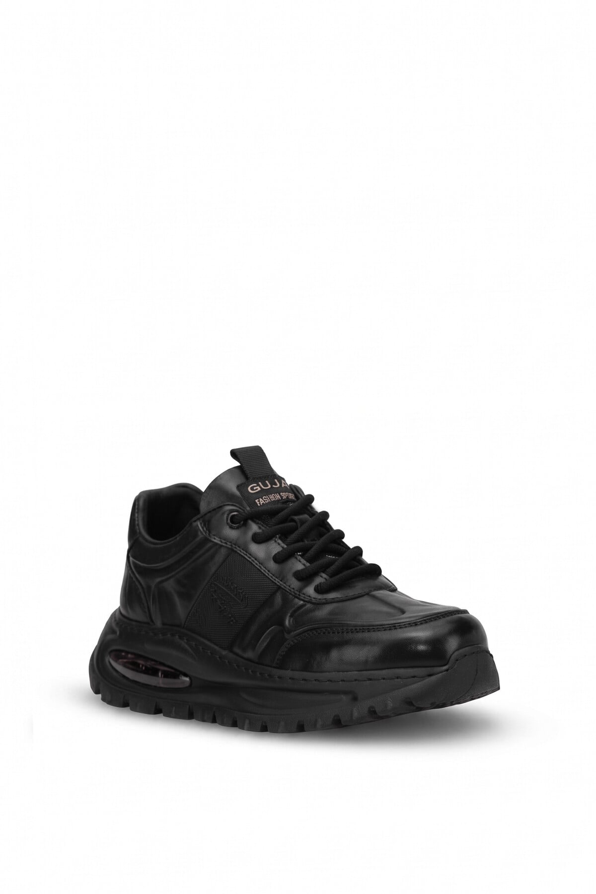 Guja 26BLG548-1 Erkek Hakiki Deri Klasik Sneaker Siyah