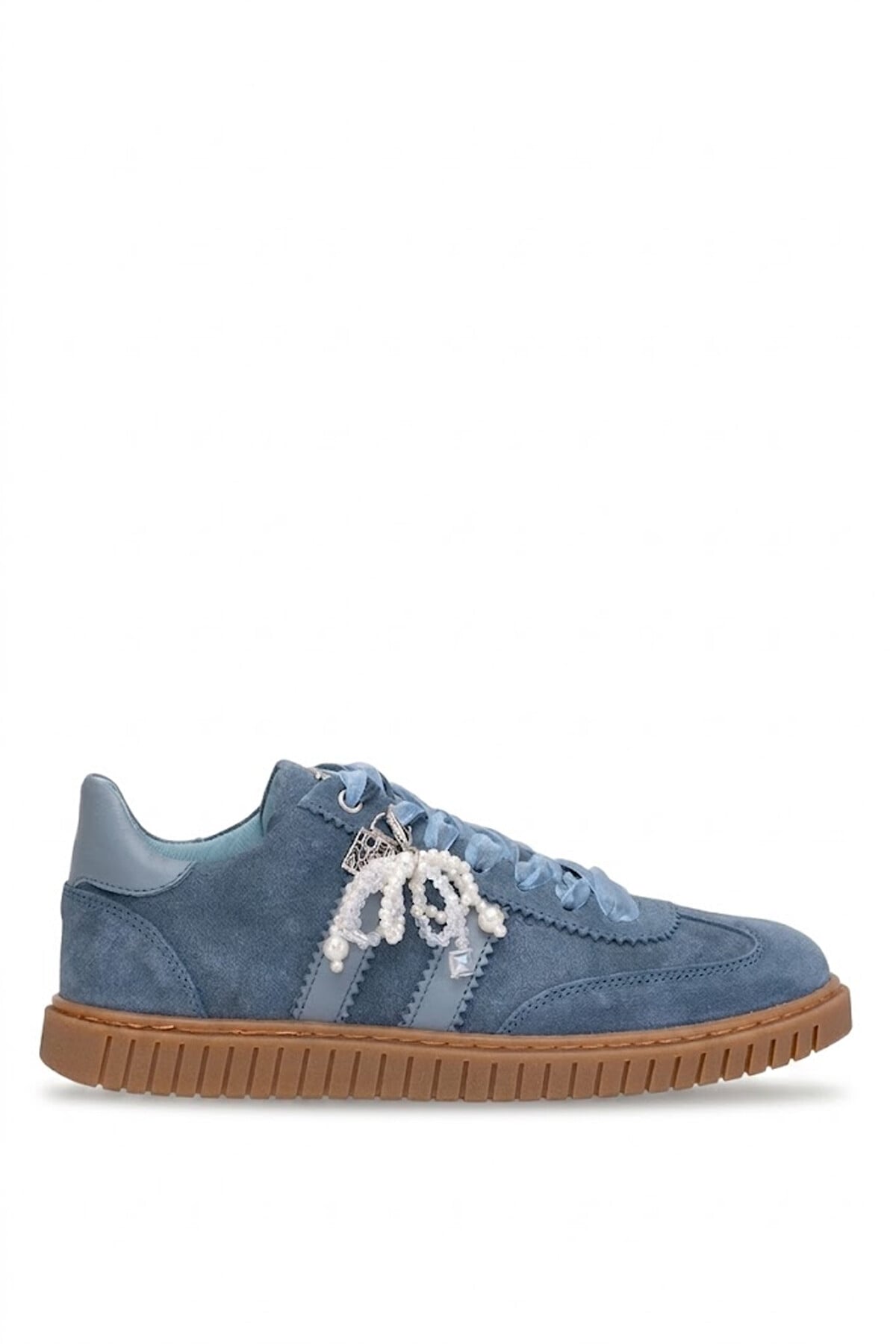 John Richardo 1187 Kadın Hakiki Deri Klasik Sneaker Lacivert