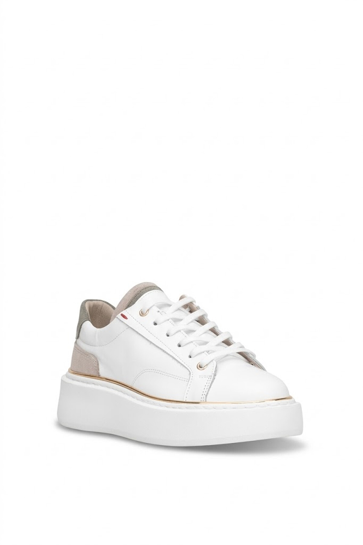 John Richardo 1247 Kadın Hakiki Deri Klasik Sneaker Beyaz