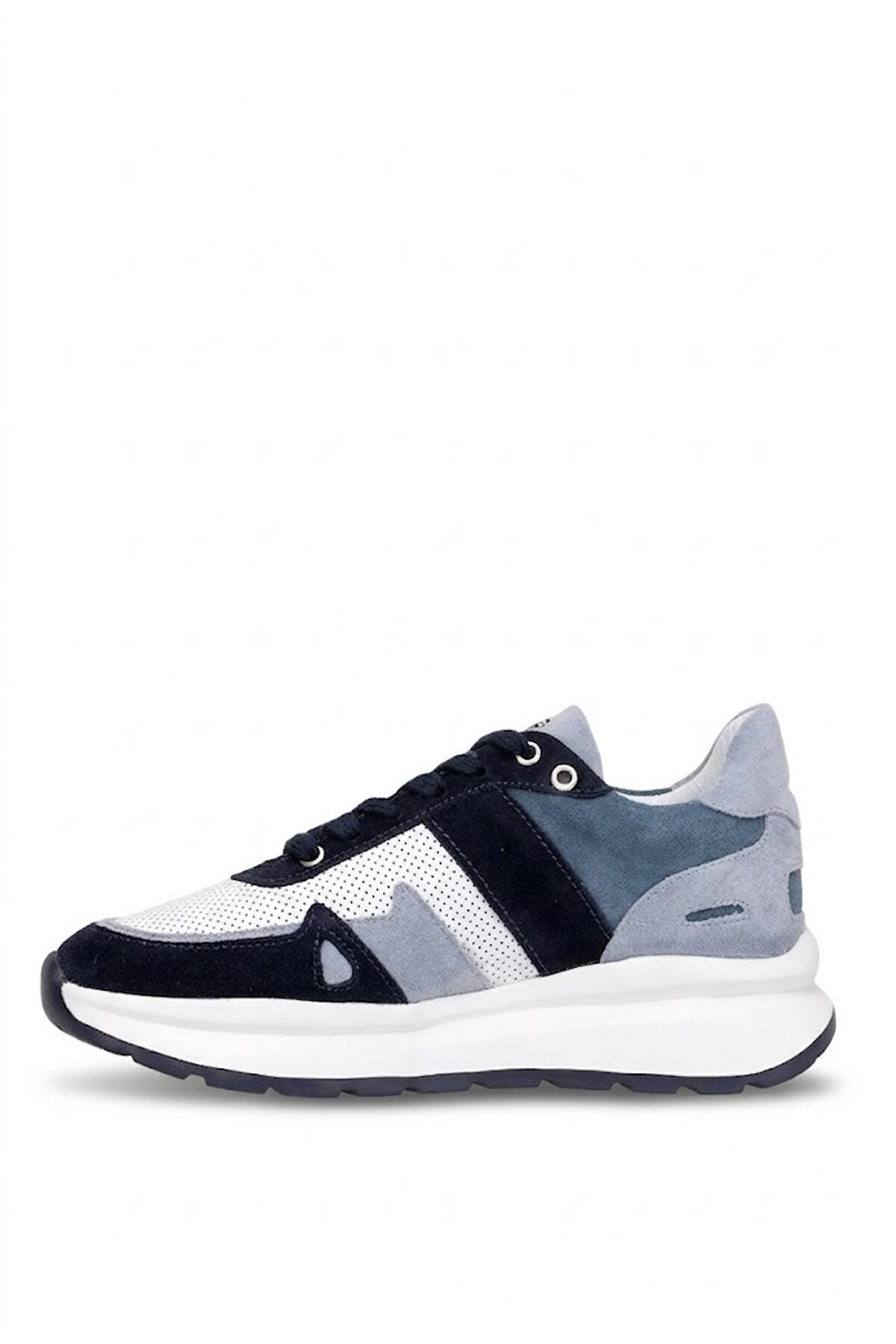 John Richardo 1248 Kadın Hakiki Deri Klasik Sneaker Lacivert