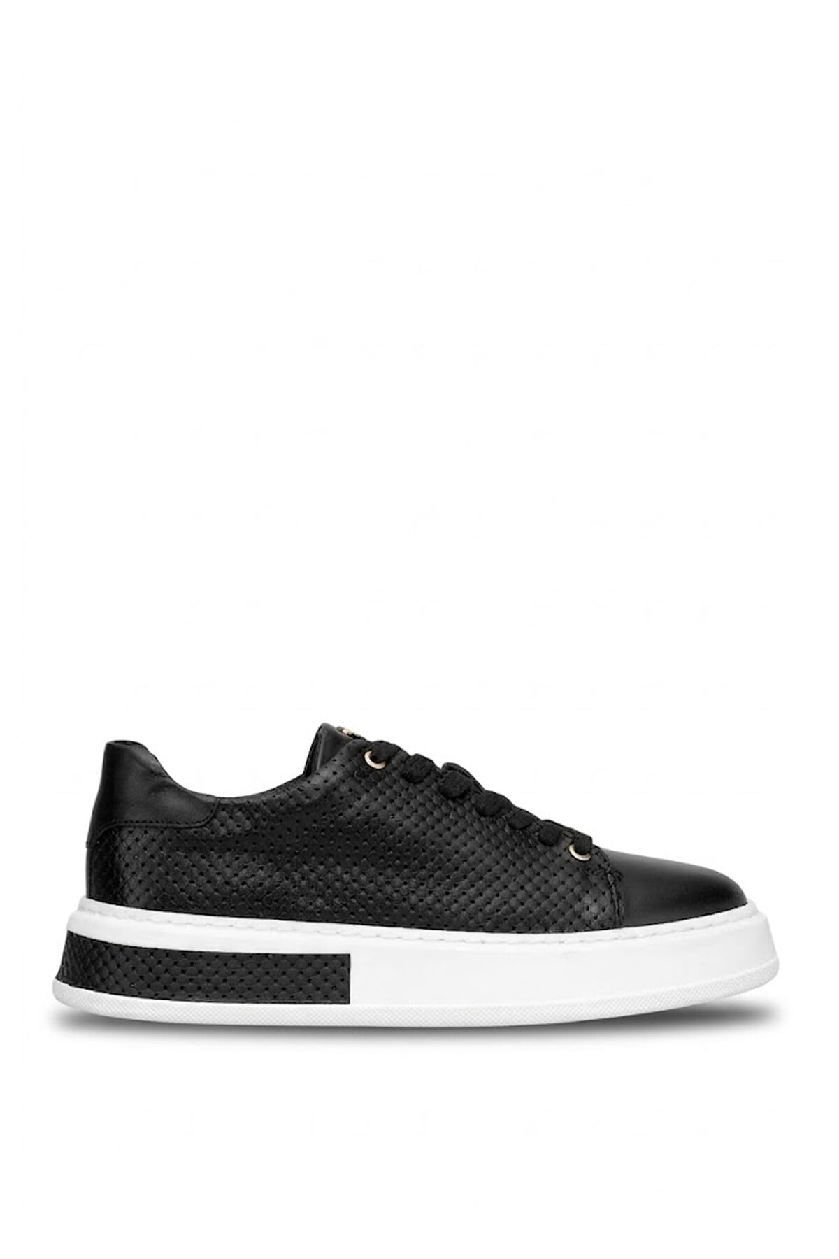 John Richardo 24408 Erkek Hakiki Deri Klasik Sneaker Siyah