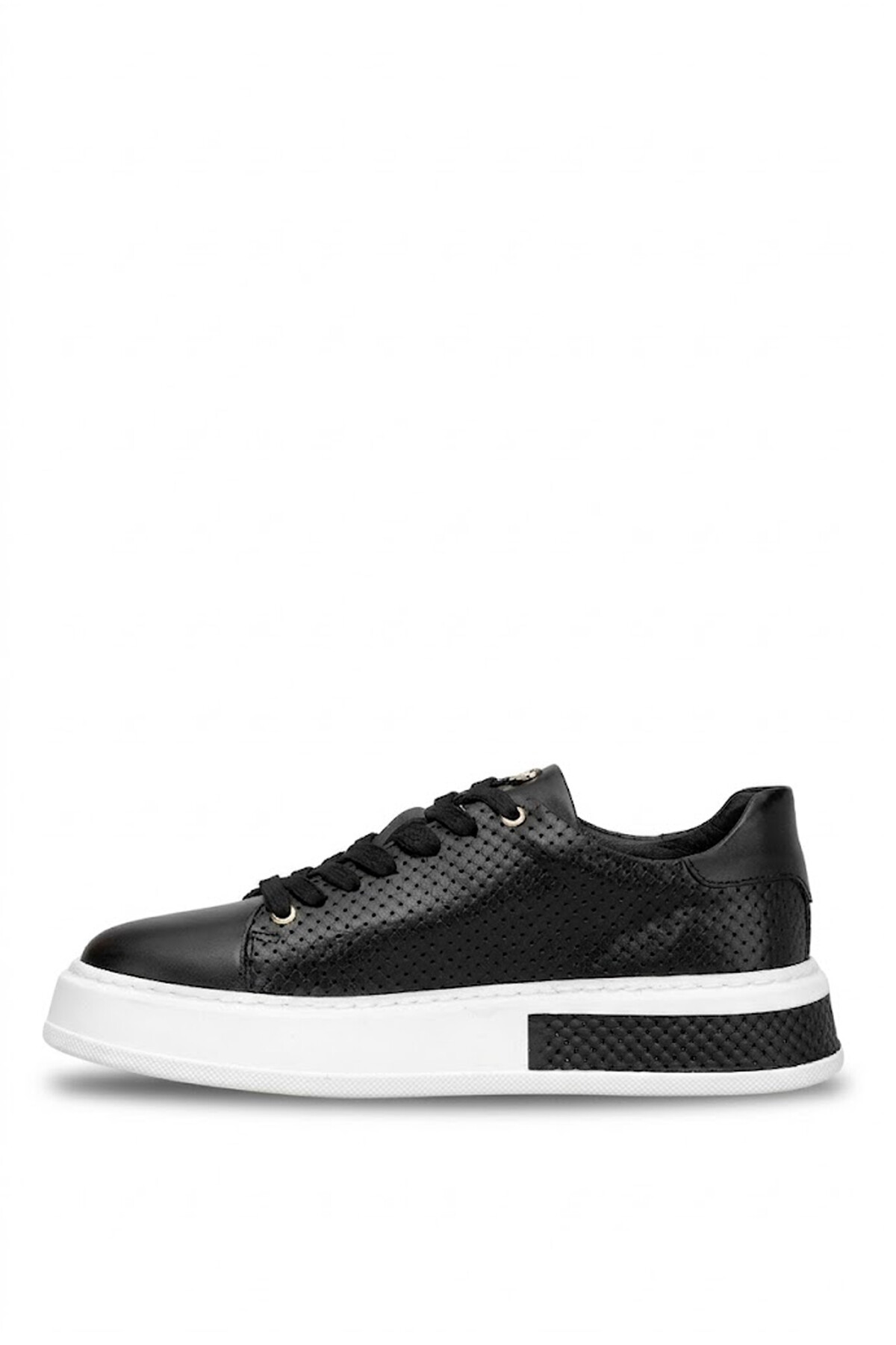 John Richardo 24408 Erkek Hakiki Deri Klasik Sneaker Siyah