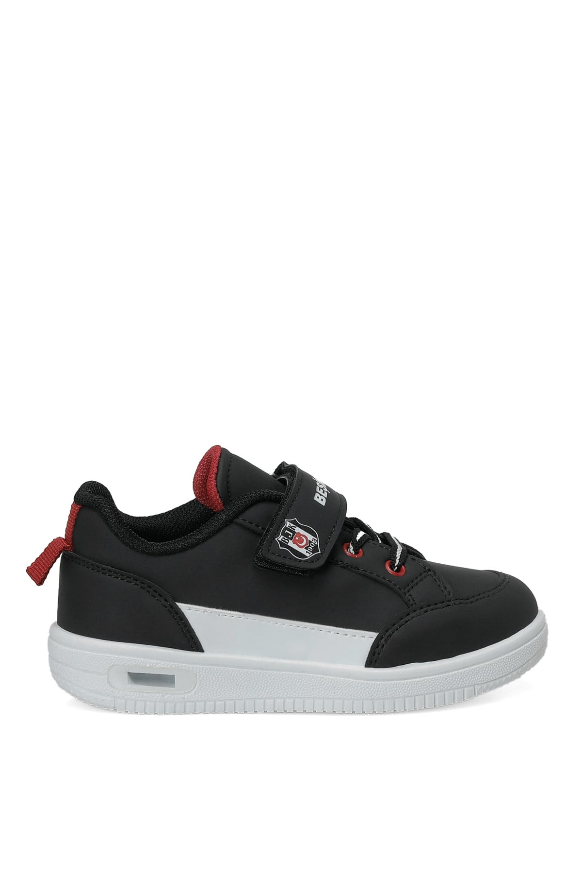 Kinetix 102694521 6F Enfance PU BJK P 6PR Patik Erkek Çocuk Işıklı Klasik Sneaker Siyah