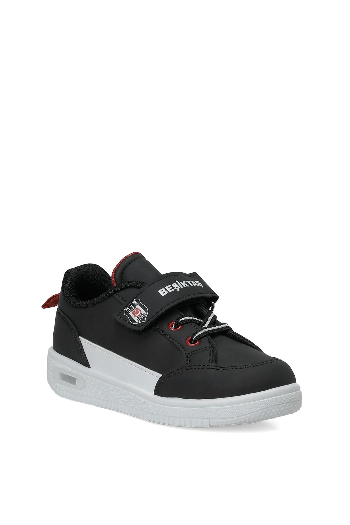 Kinetix 102694521 6F Enfance PU BJK P 6PR Patik Erkek Çocuk Işıklı Klasik Sneaker Siyah