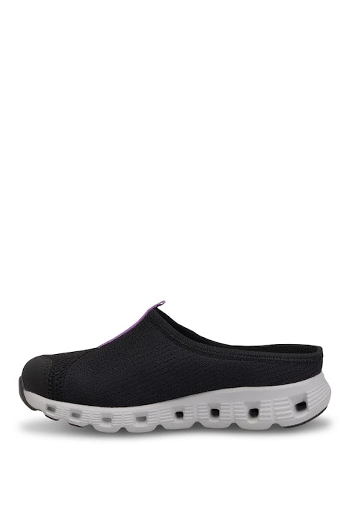 King Paolo H5204 Missy Kadın Memory Foam Sabo Terlik Siyah - Mor