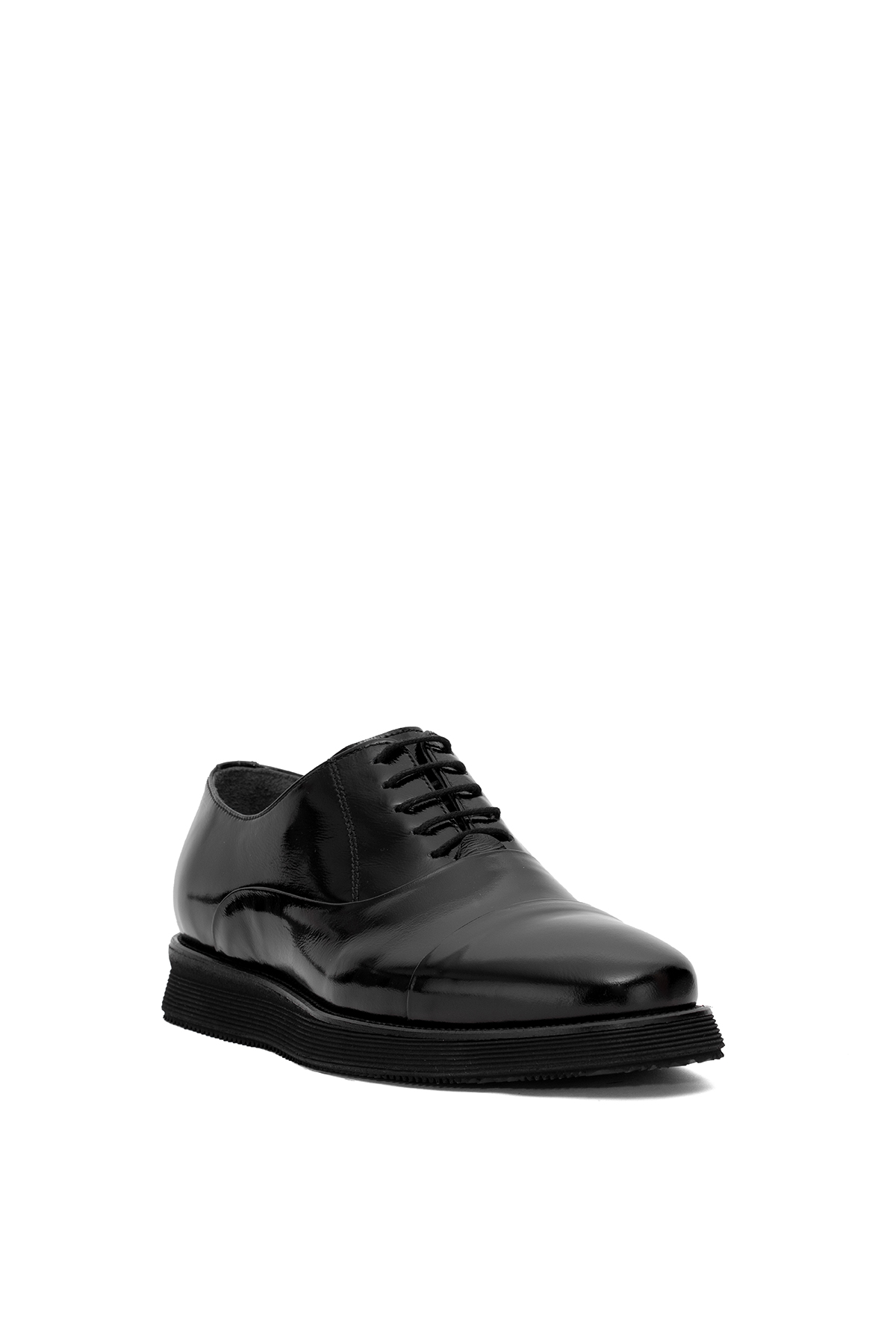 Luciano Bellini 25Y-E4201 Hakiki Rugan Deri Erkek Casual Ayakkabı Siyah