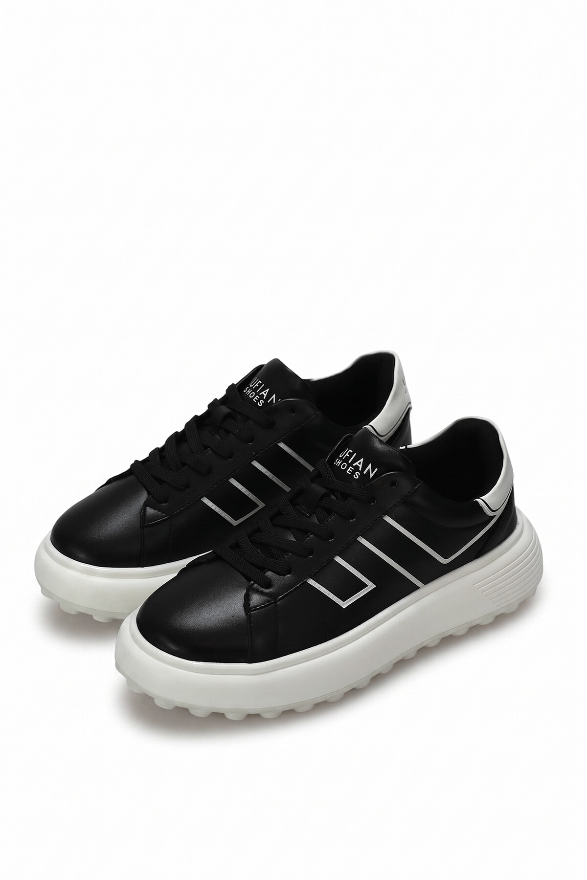 Lufian 111230269 Harold  Erkek Hakiki Deri Klasik Sneaker Siyah