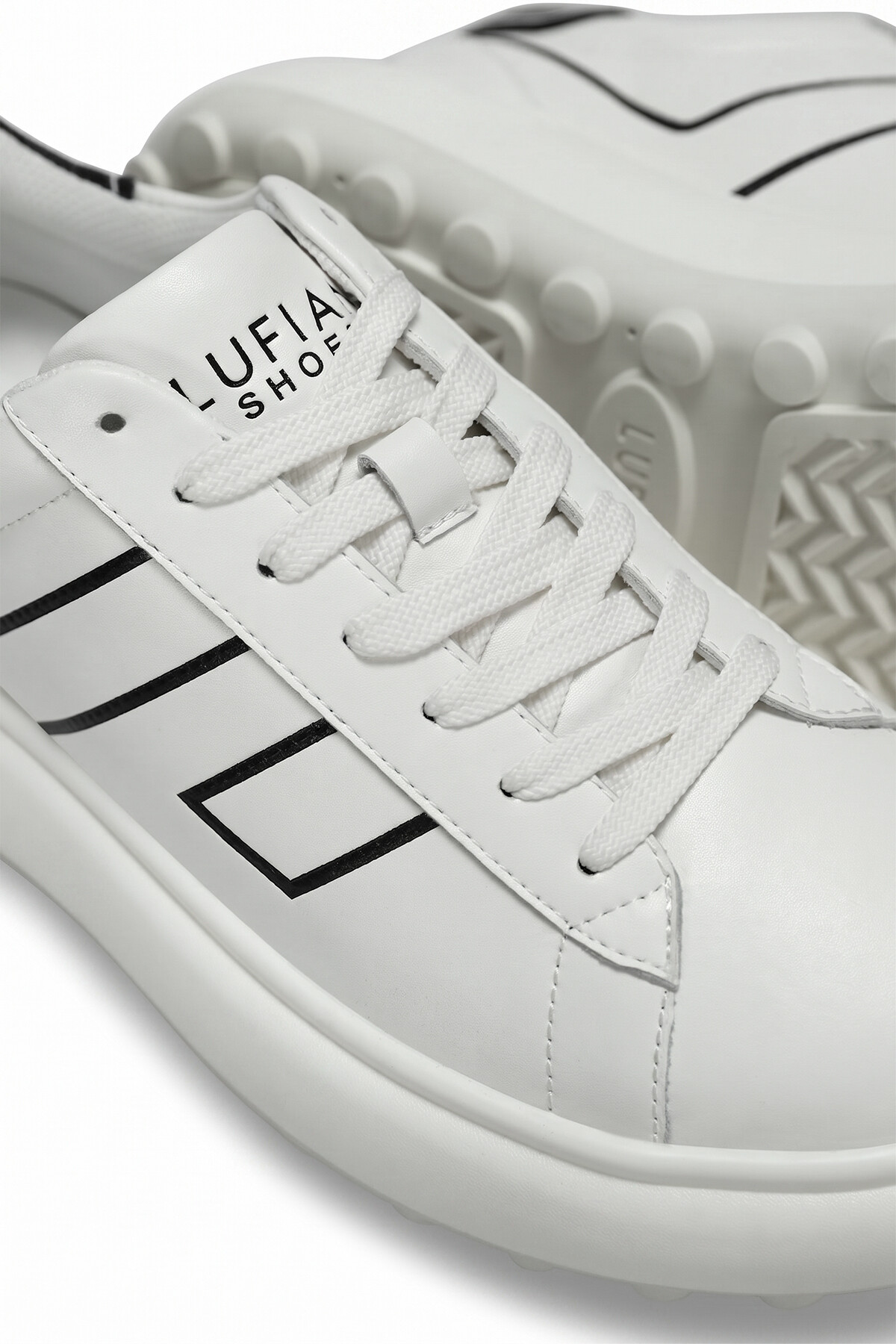 Lufian 111230269 Harold  Erkek Hakiki Deri Klasik Sneaker Beyaz