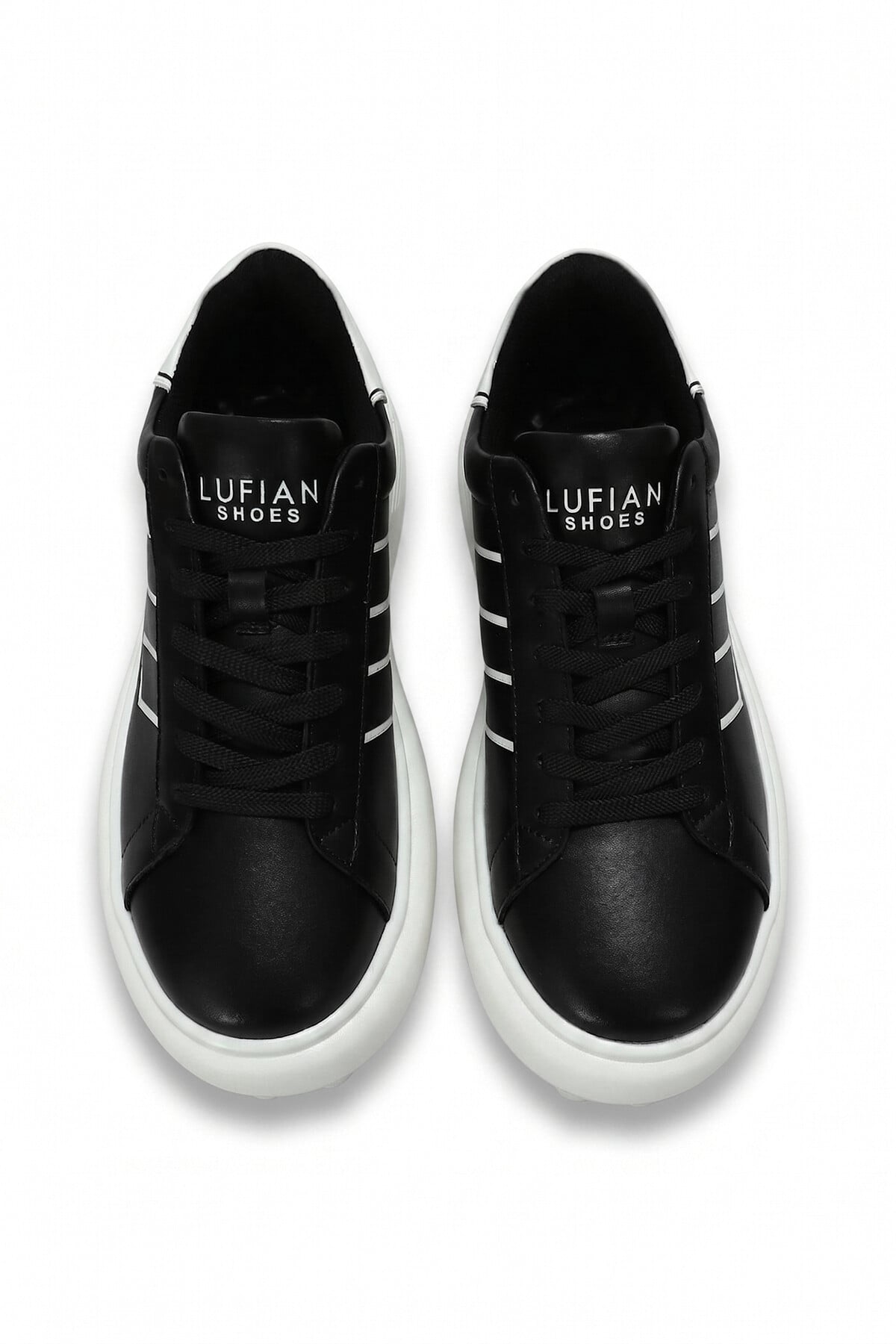 Lufian 111230269 Harold  Erkek Hakiki Deri Klasik Sneaker Siyah