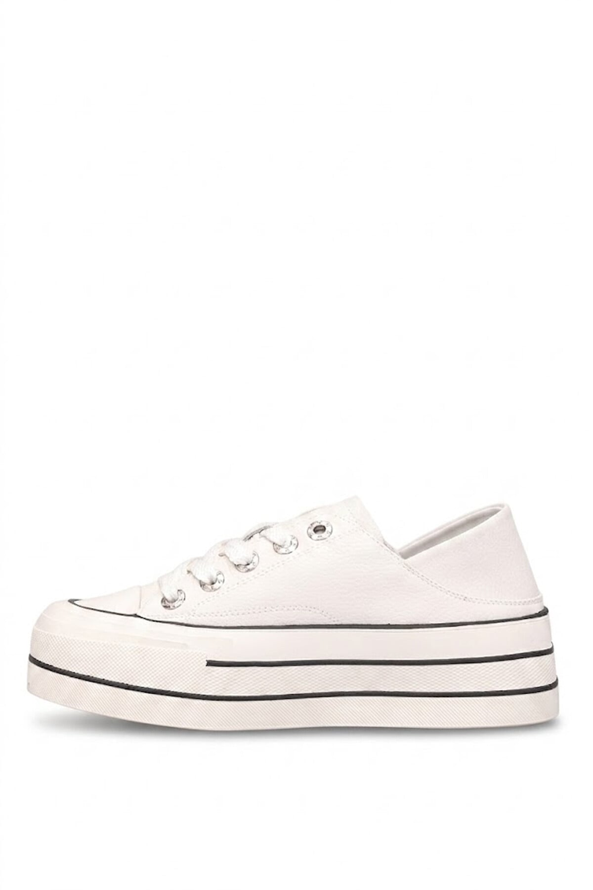 Lufian 121230091 Pamela Kadın Hakiki Deri Klasik Sneaker Beyaz
