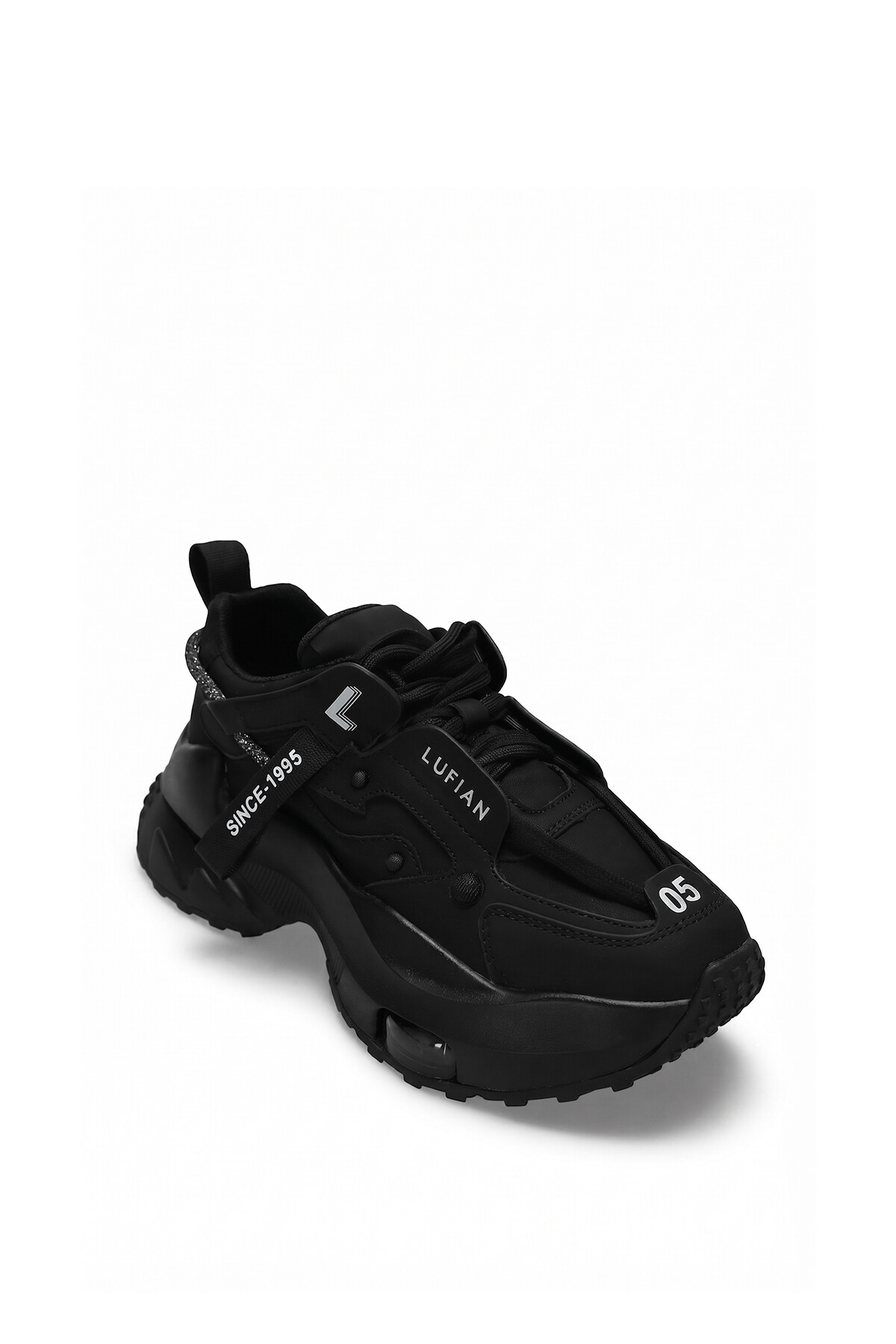 Lufian 122230014 Stormy 25K Kadın Hakiki Deri Klasik Sneaker Siyah