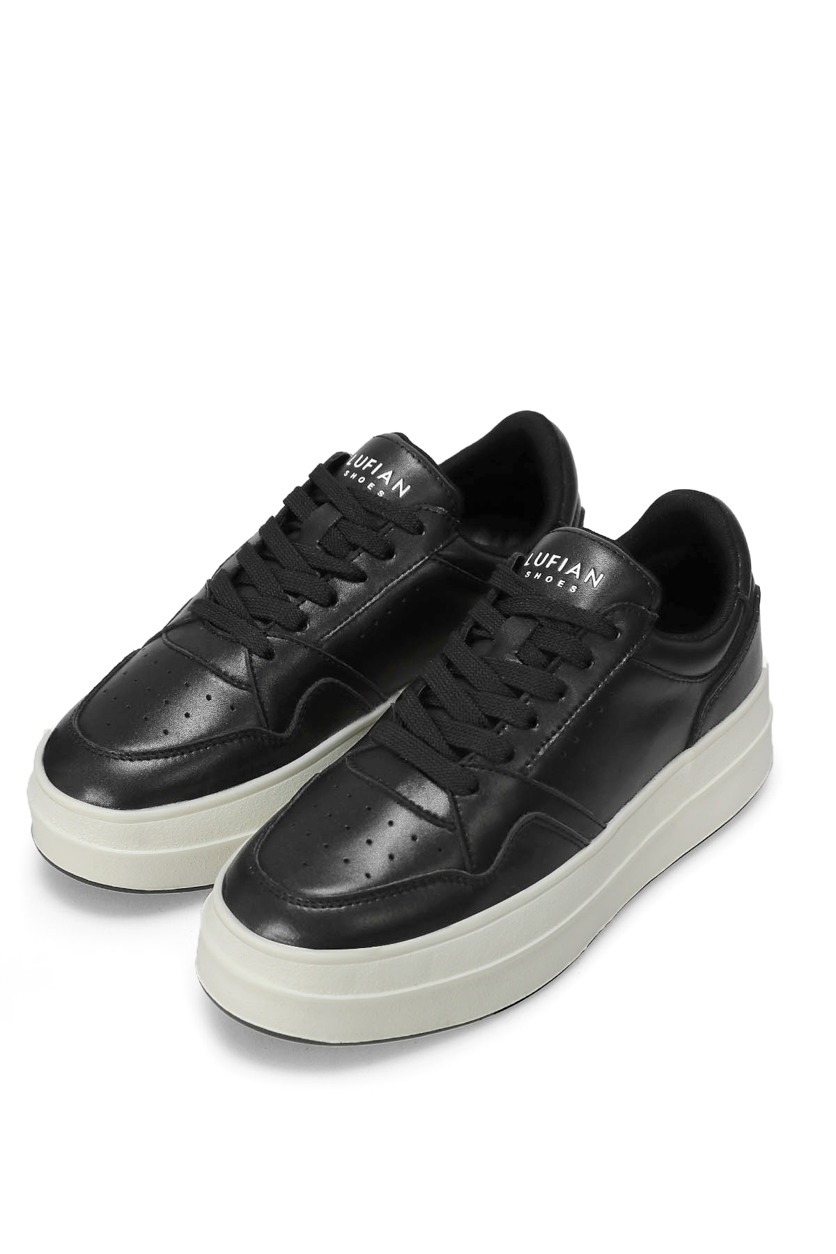 Lufian 122230040 Vanessa Kadın Hakiki Deri Klasik Sneaker Siyah