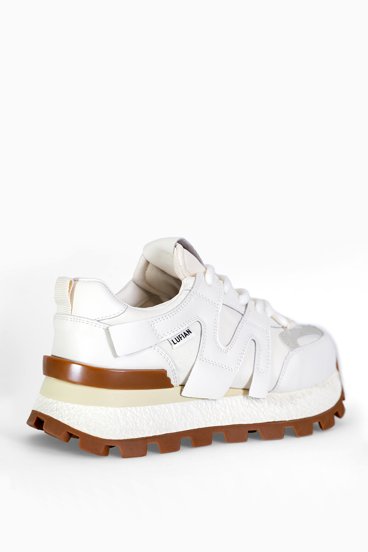 Lufian 122230054 Emily Kadın Hakiki Deri Klasik Sneaker Beyaz