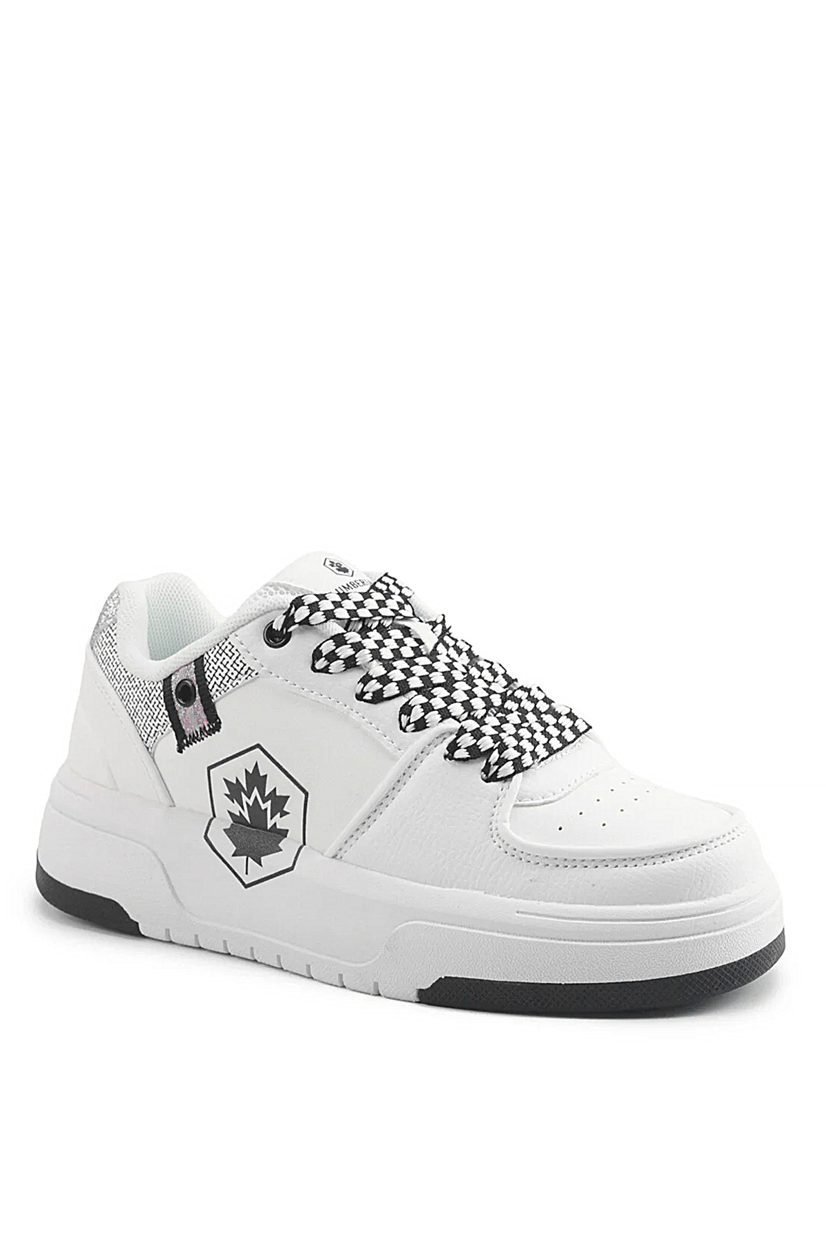 Lumberjack A102021848 5W Sempre 5PR Kadın Klasik Sneaker Beyaz - Siyah