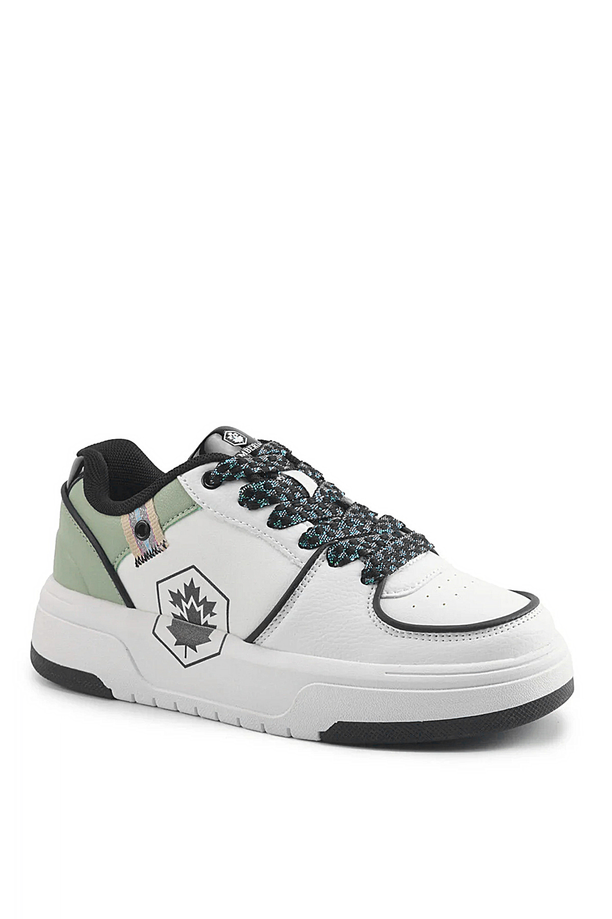 Lumberjack A102021849 5W Sempre 5PR Kadın Klasik Sneaker Beyaz - Yeşil