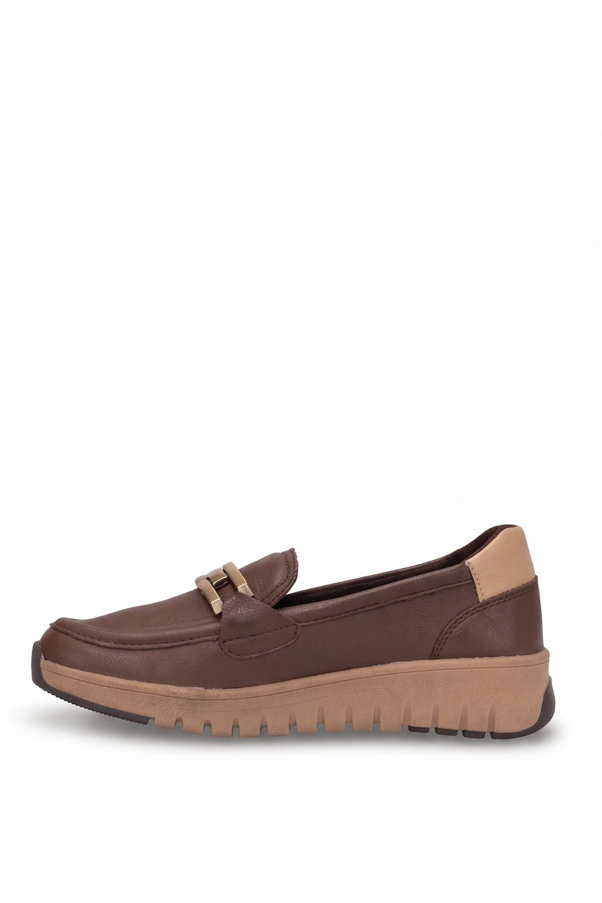 Mammamia D26KA-3610 Kadın Hakiki Deri Casual Ayakkabı Kahverengi