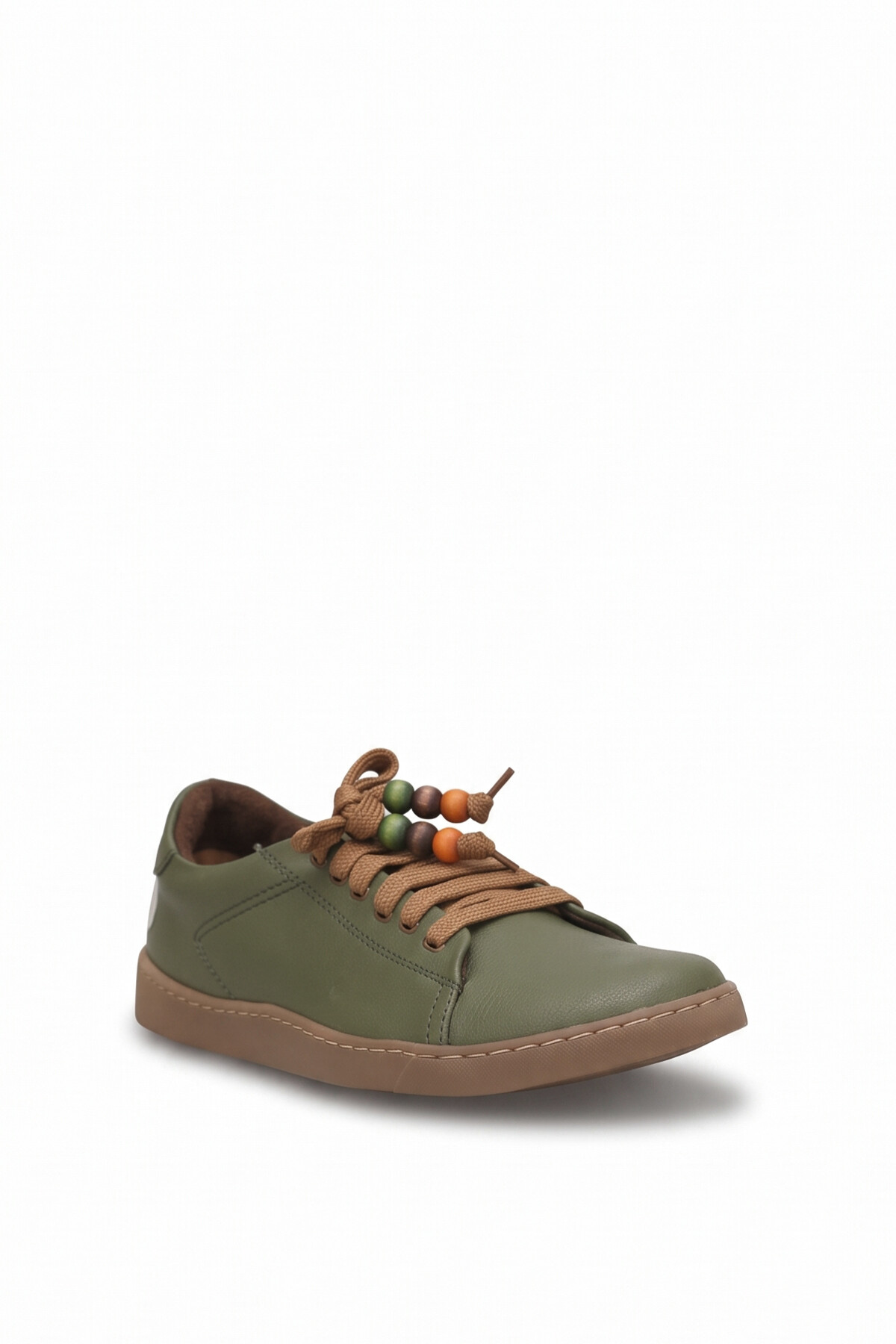 Mammamia D26KA-610 Kadın Hakiki Deri Casual Ayakkabı Haki