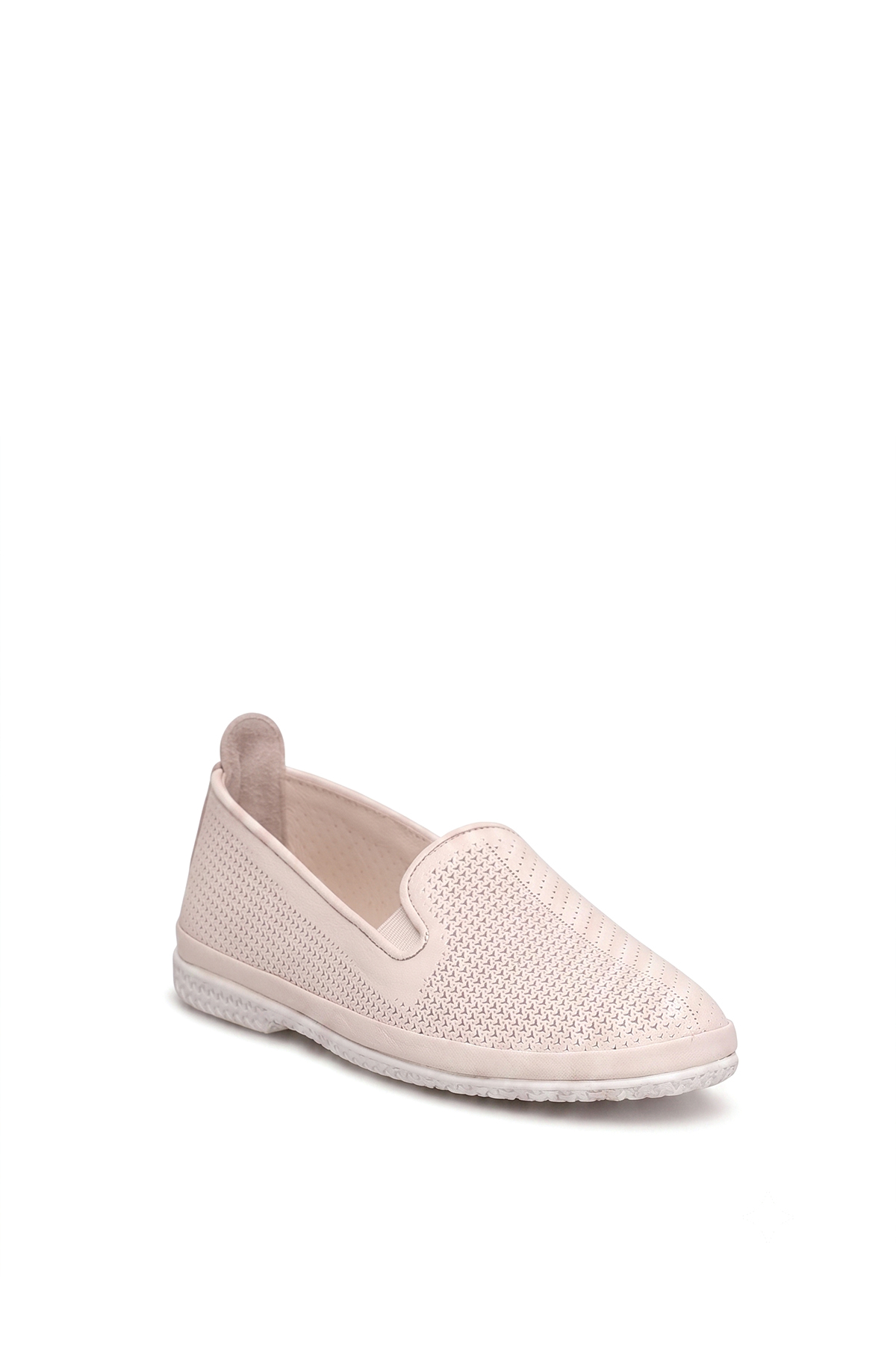 Mammamia D26YA-7145 Kadın Hakiki Deri Casual Ayakkabı Krem