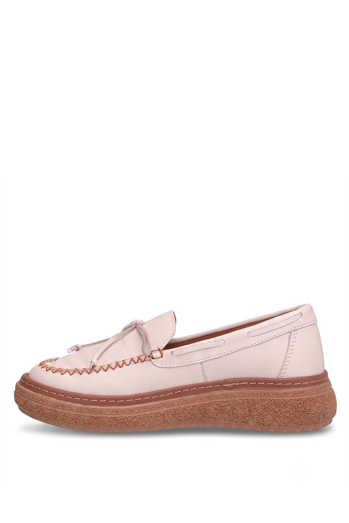 Mammamia D26YA-7735 Kadın Hakiki Deri Casual Ayakkabı Krem