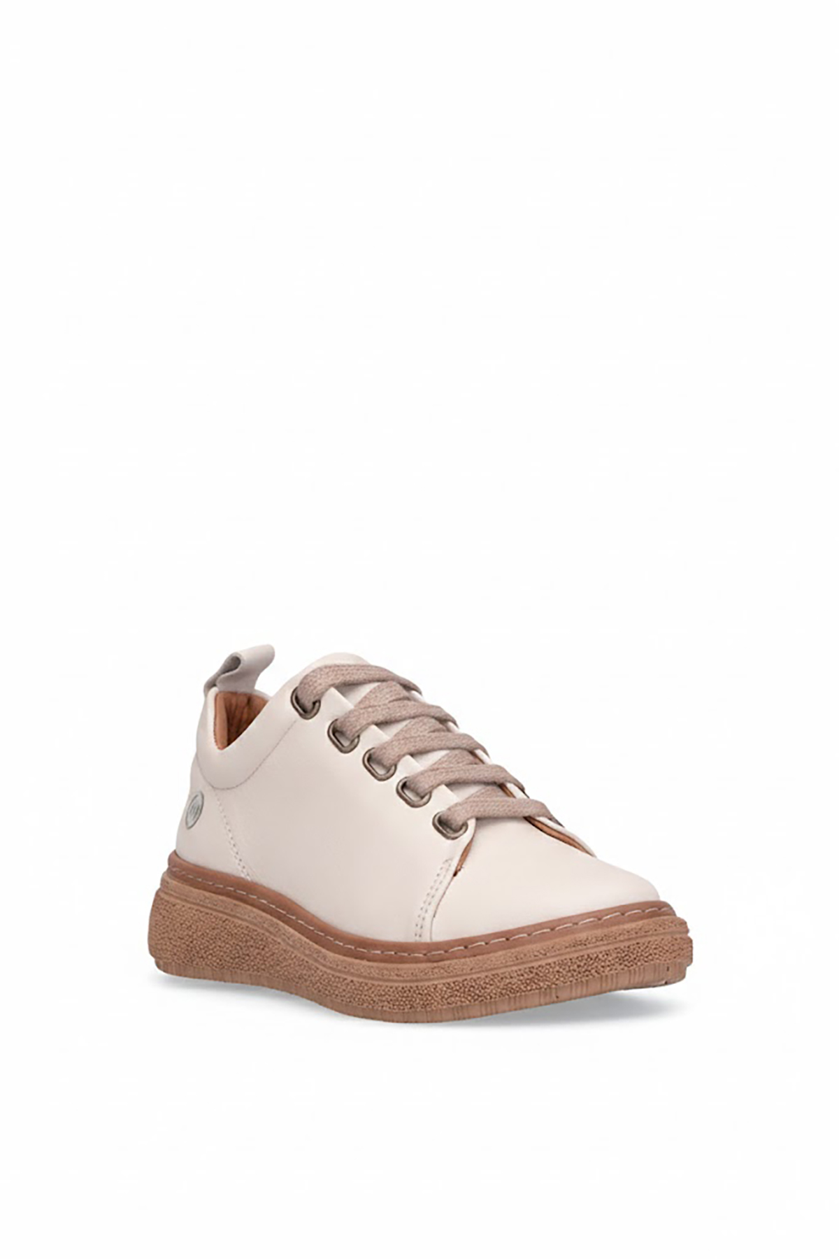 Mammamia D26YA-7750 Kadın Hakiki Deri Casual Ayakkabı Krem