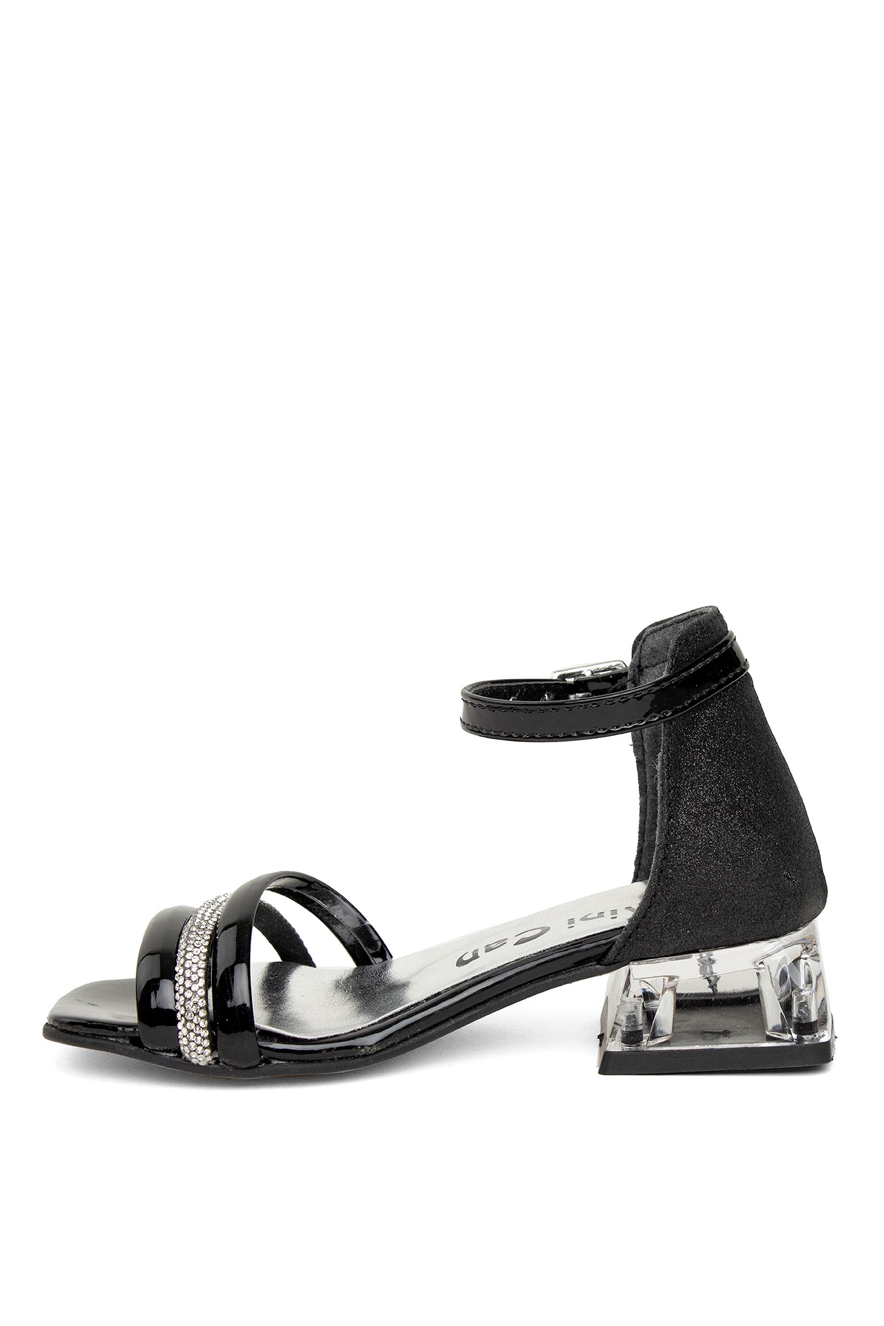 Minican BR P 116 Patik Kız Çocuk Abiye Ayakkabı Siyah