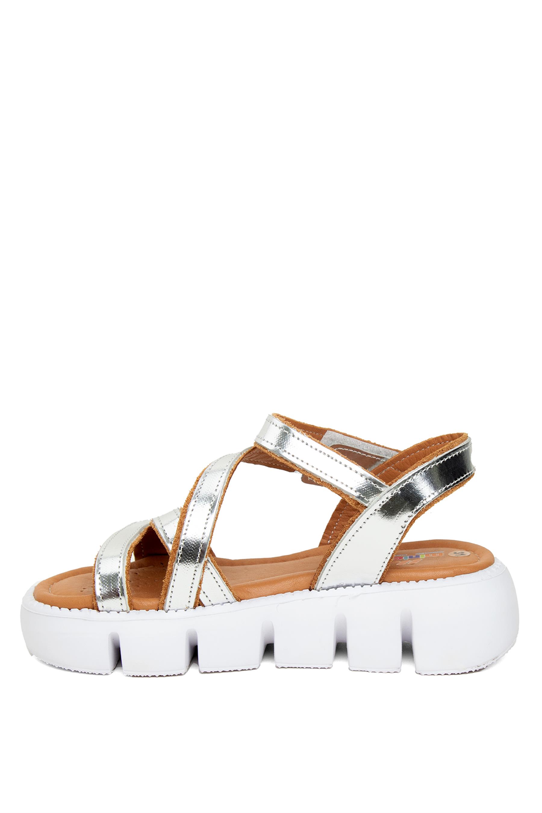 Minican MZ F 2010 Filet Kız Çocuk Düz Sandalet Gümüş