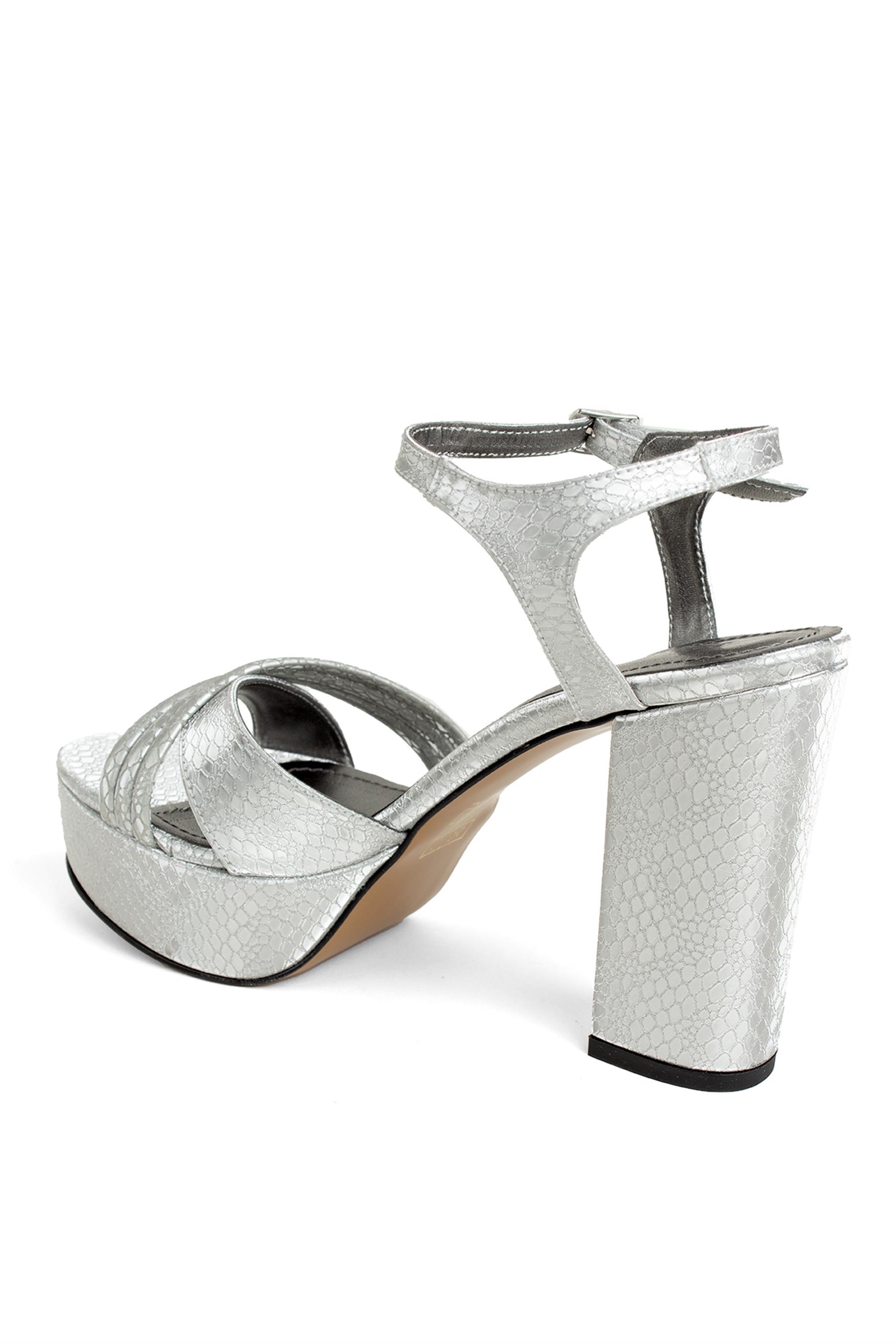 Miss Park Moda PM08 K2044 Kadın Platform Ayakkabı Gümüş