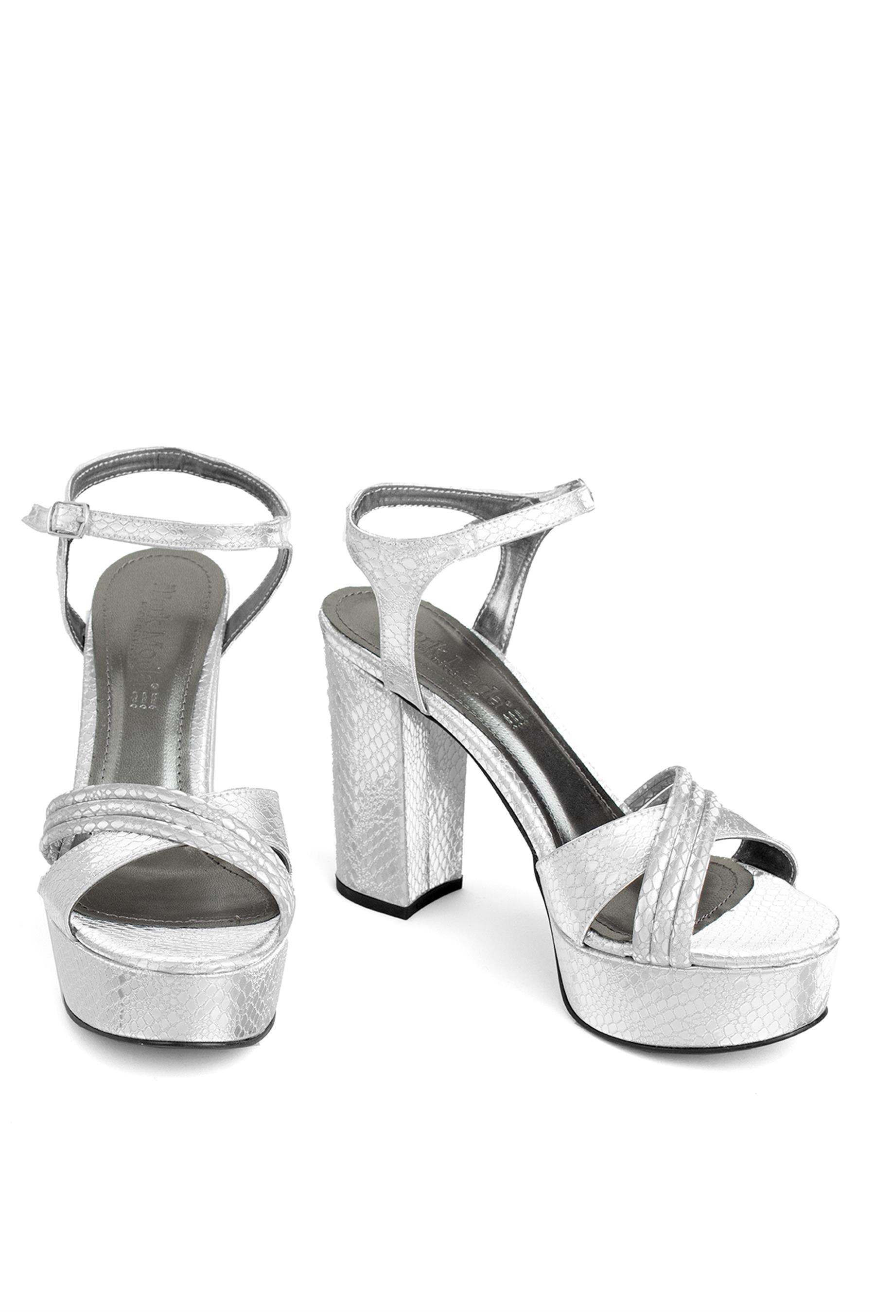 Miss Park Moda PM08 K2044 Kadın Platform Ayakkabı Gümüş