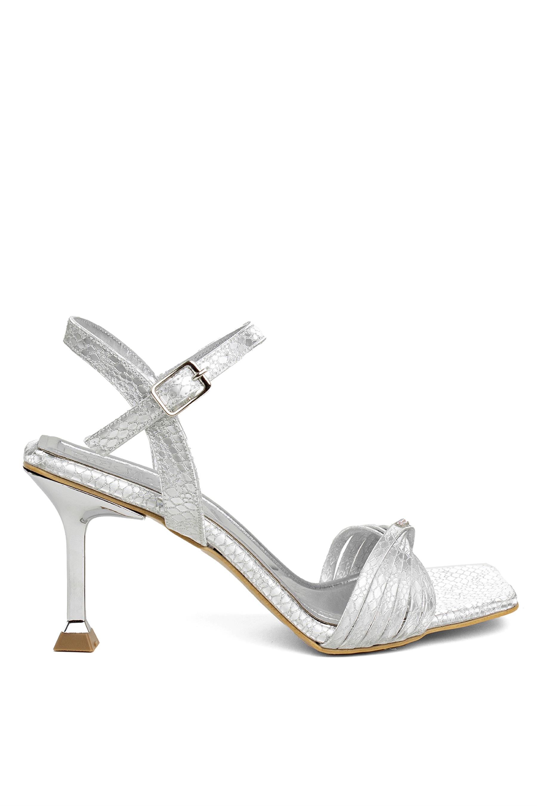 Miss Park Moda PM161 K200/2 Kadın Abiye Ayakkabı Gümüş