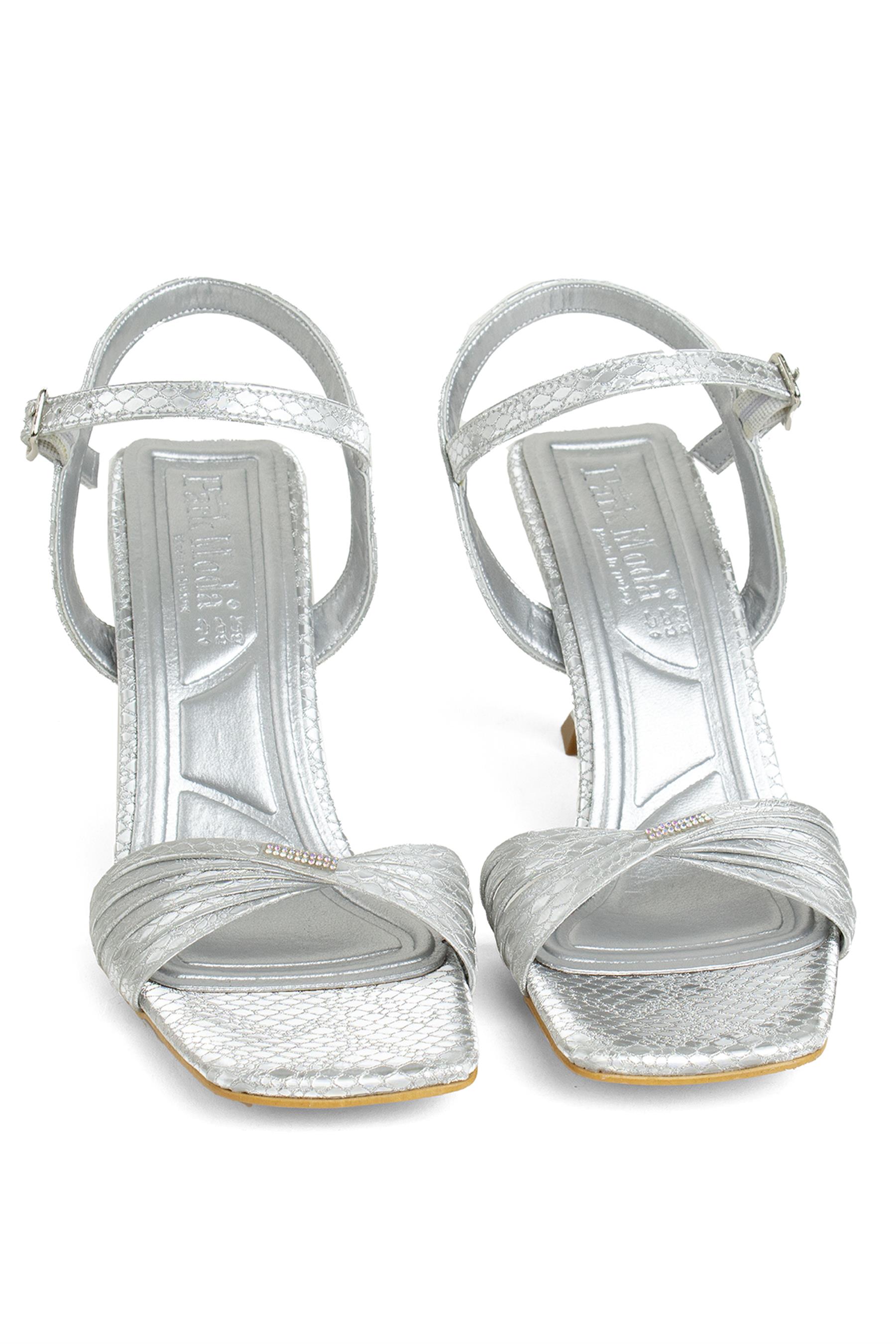 Miss Park Moda PM161 K200/2 Kadın Abiye Ayakkabı Gümüş