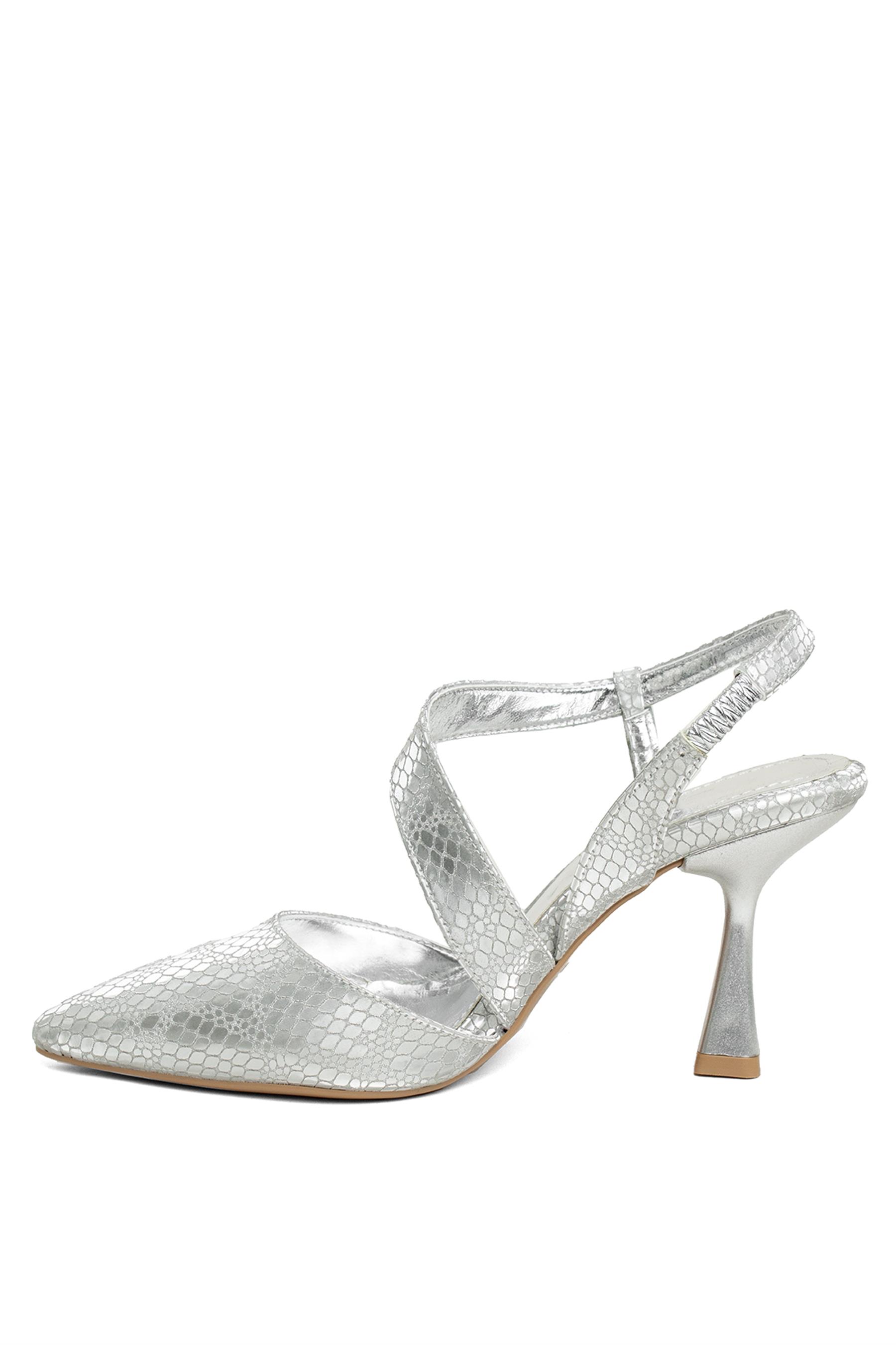 Miss Park Moda PM520 K610/3 Kadın Abiye Ayakkabı Gümüş