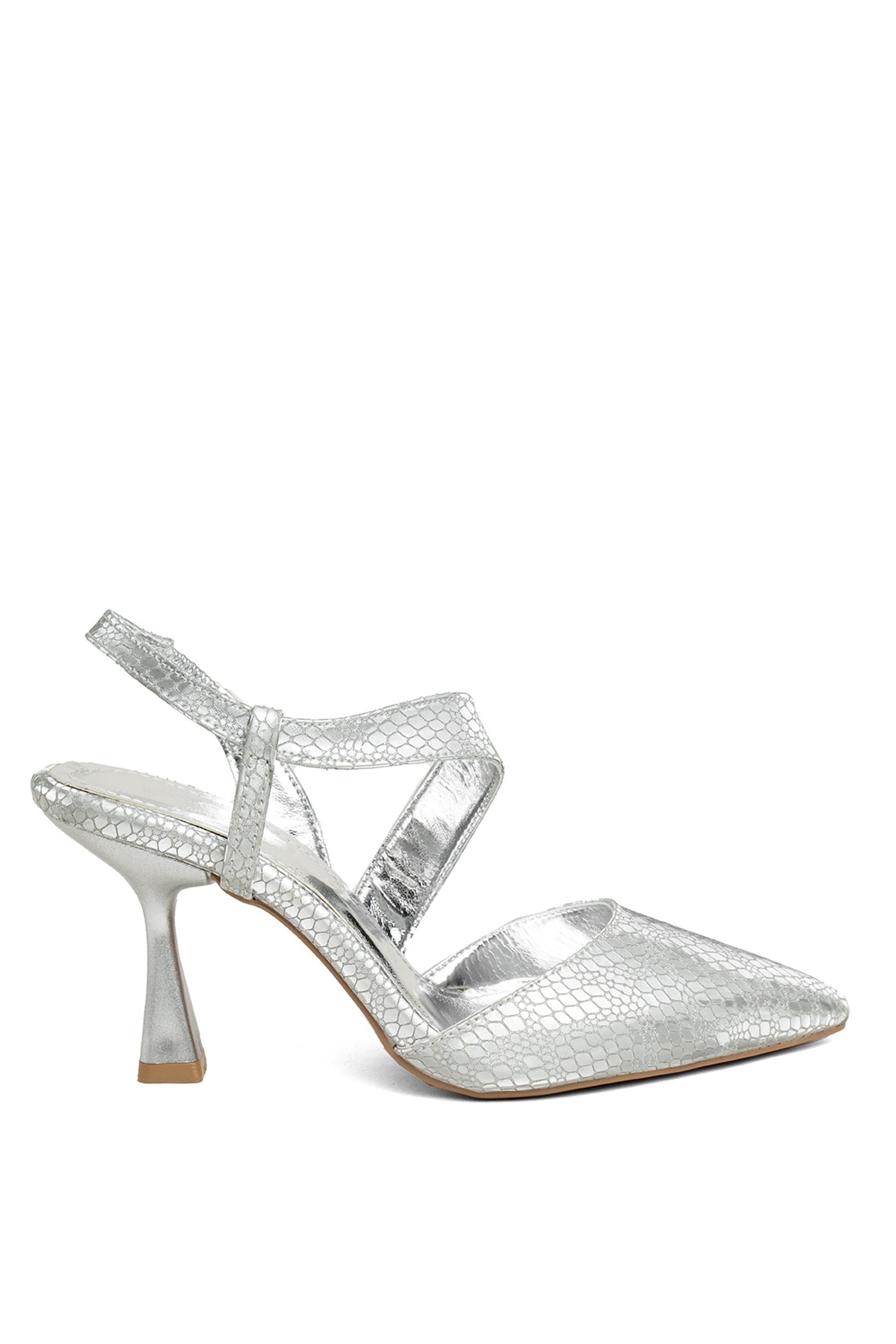 Miss Park Moda PM520 K610/3 Kadın Abiye Ayakkabı Gümüş