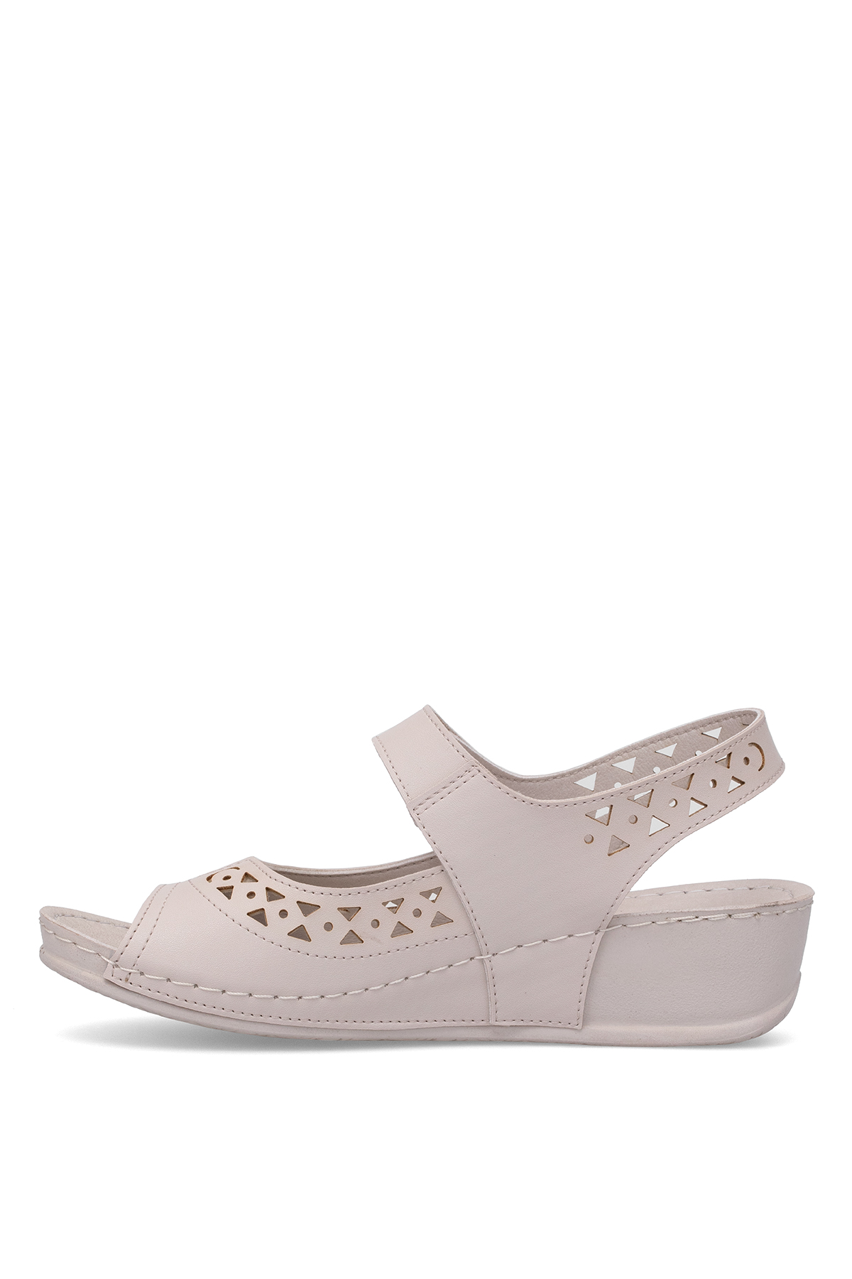 Muya 31130-3201 Terra Kadın Ortopedik Düz Sandalet Krem