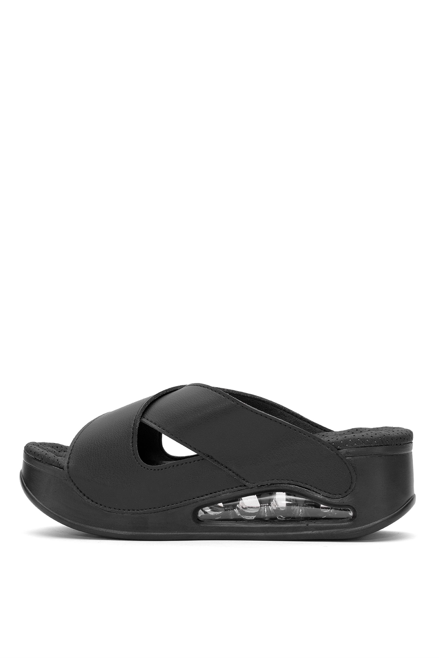 Muya 31210-8401 Penelope Kadın Ortopedik Dolgu Topuk Terlik Siyah