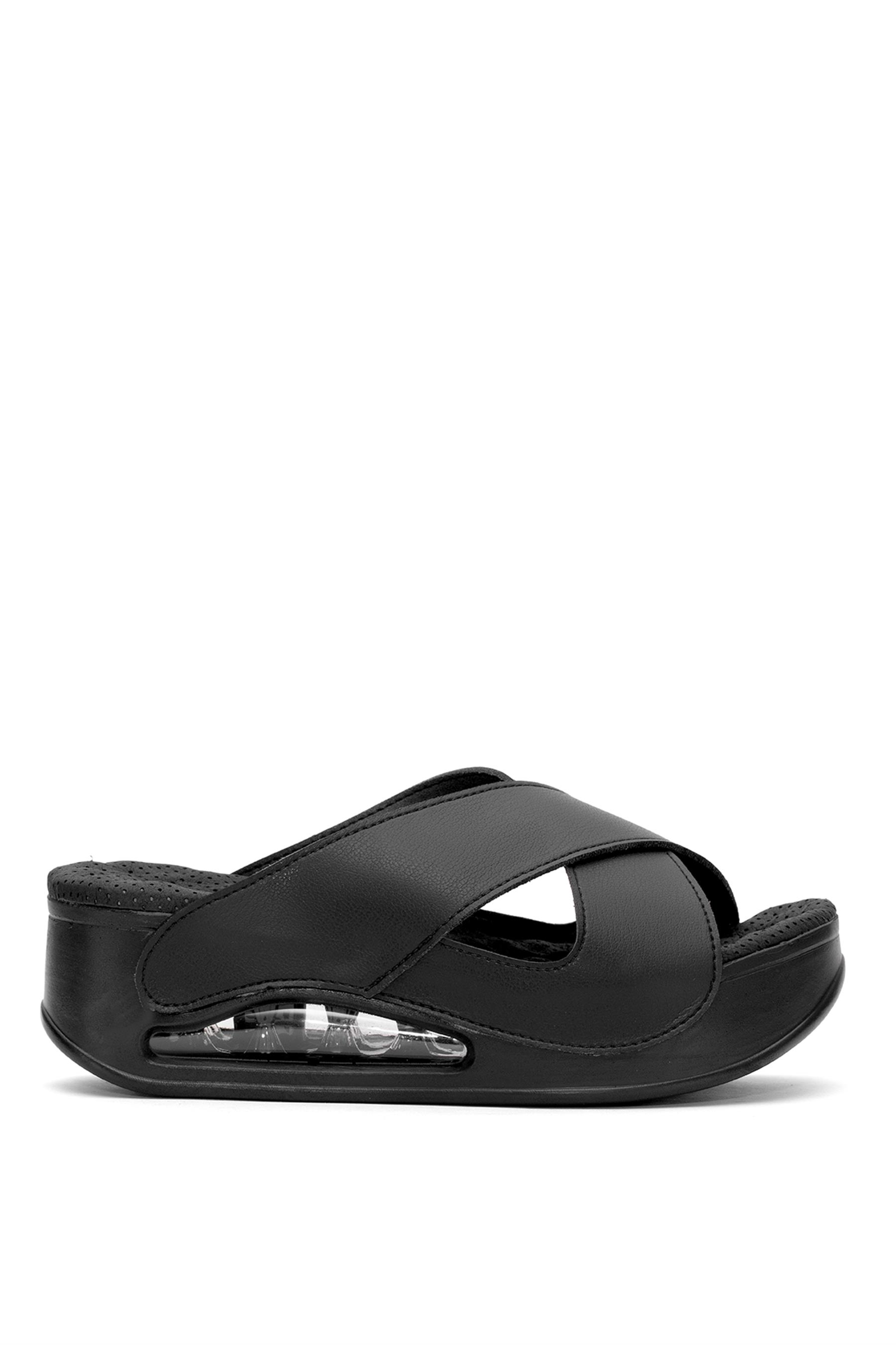 Muya 31210-8401 Penelope Kadın Ortopedik Dolgu Topuk Terlik Siyah