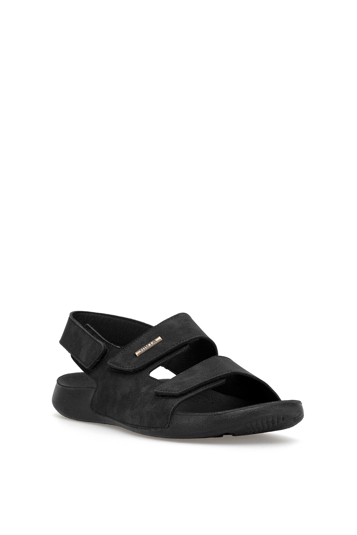 Muya 31406-3095-26Y Avada Erkek Ortopedik Düz Sandalet Siyah