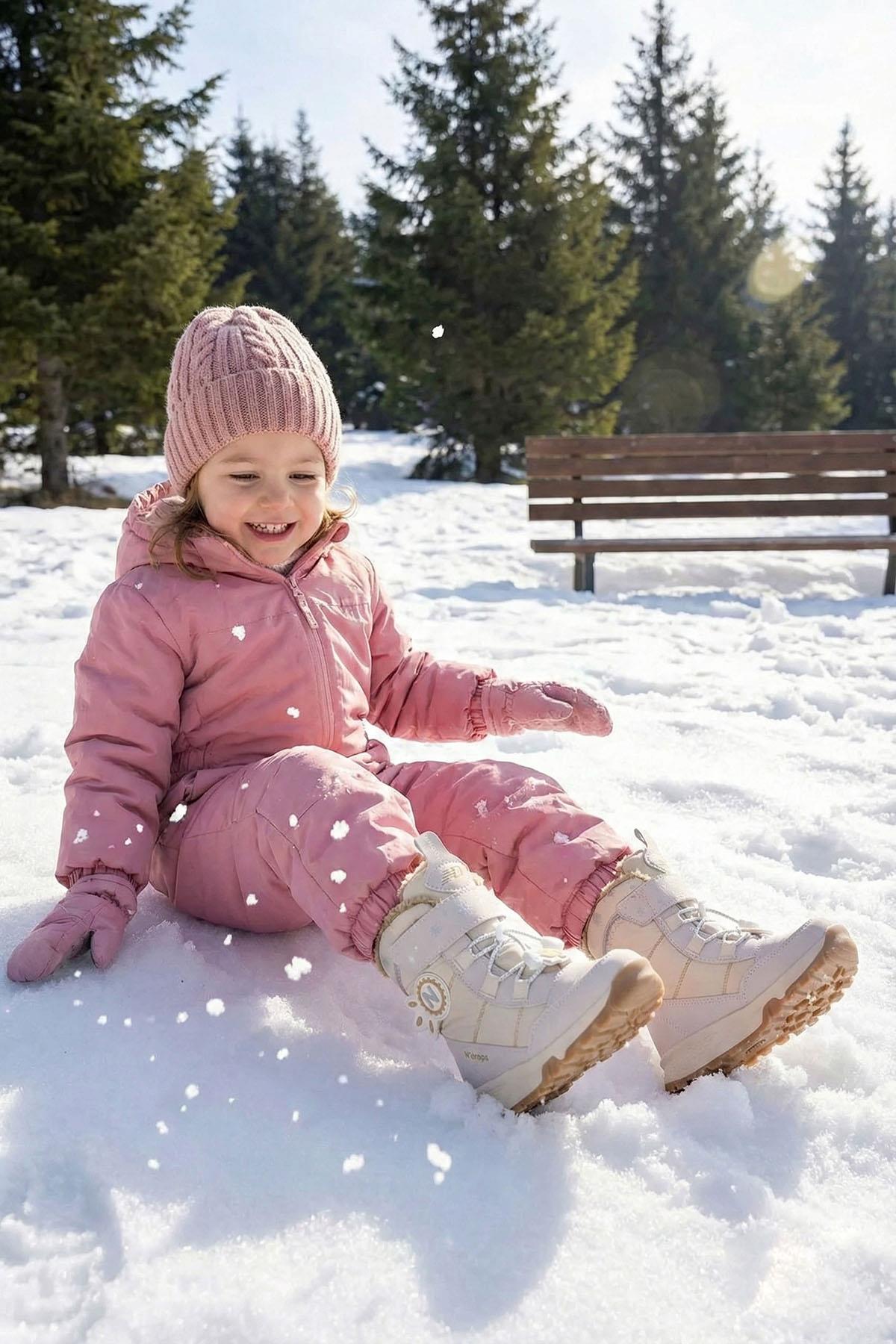 Ndrops YSEYL014 Kız Çocuk Kar Botu Bej